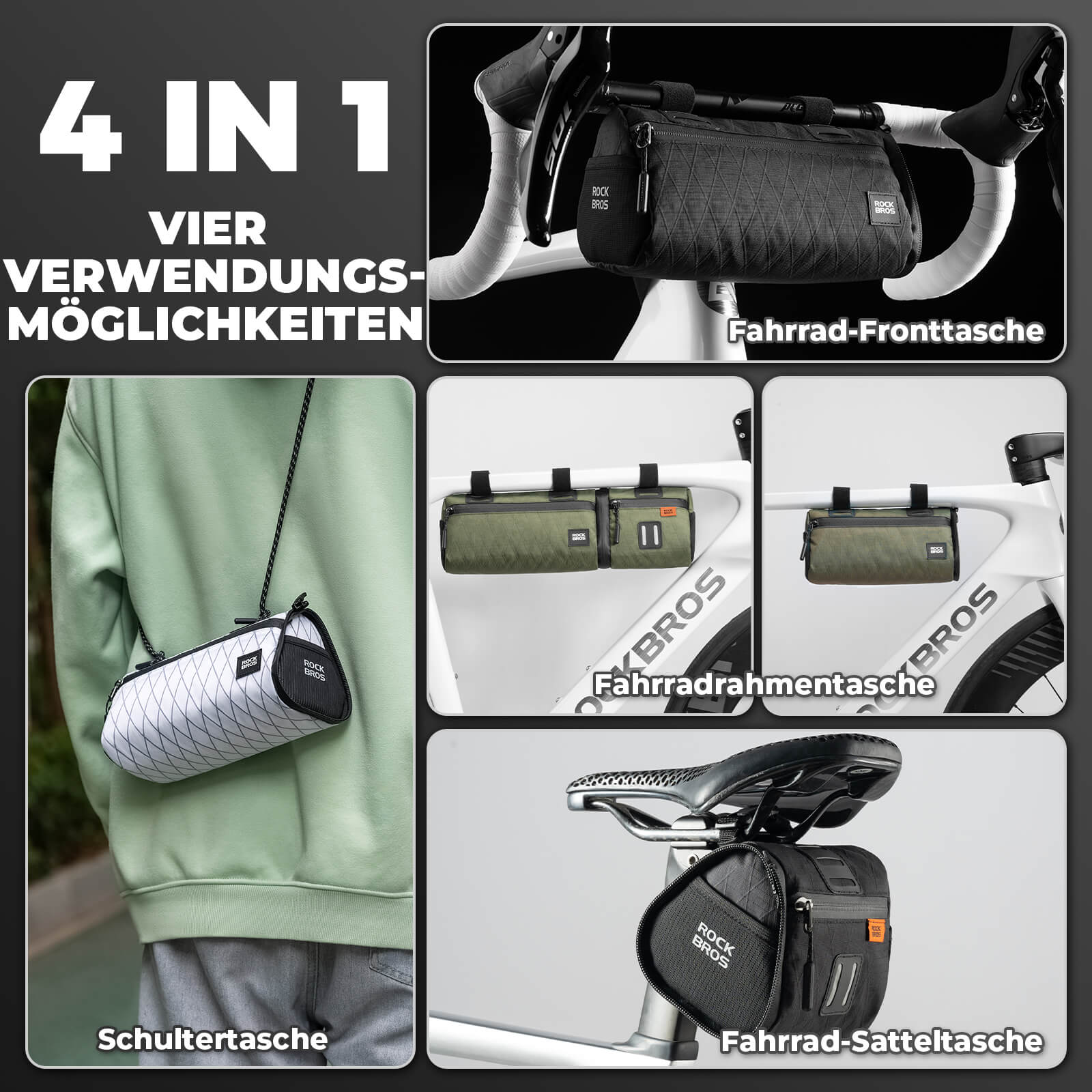 2 - in - 1 Fahrradtasche Set Wasserabweisend - Fahrradtaschen ROCKBROS - EU - NooMii