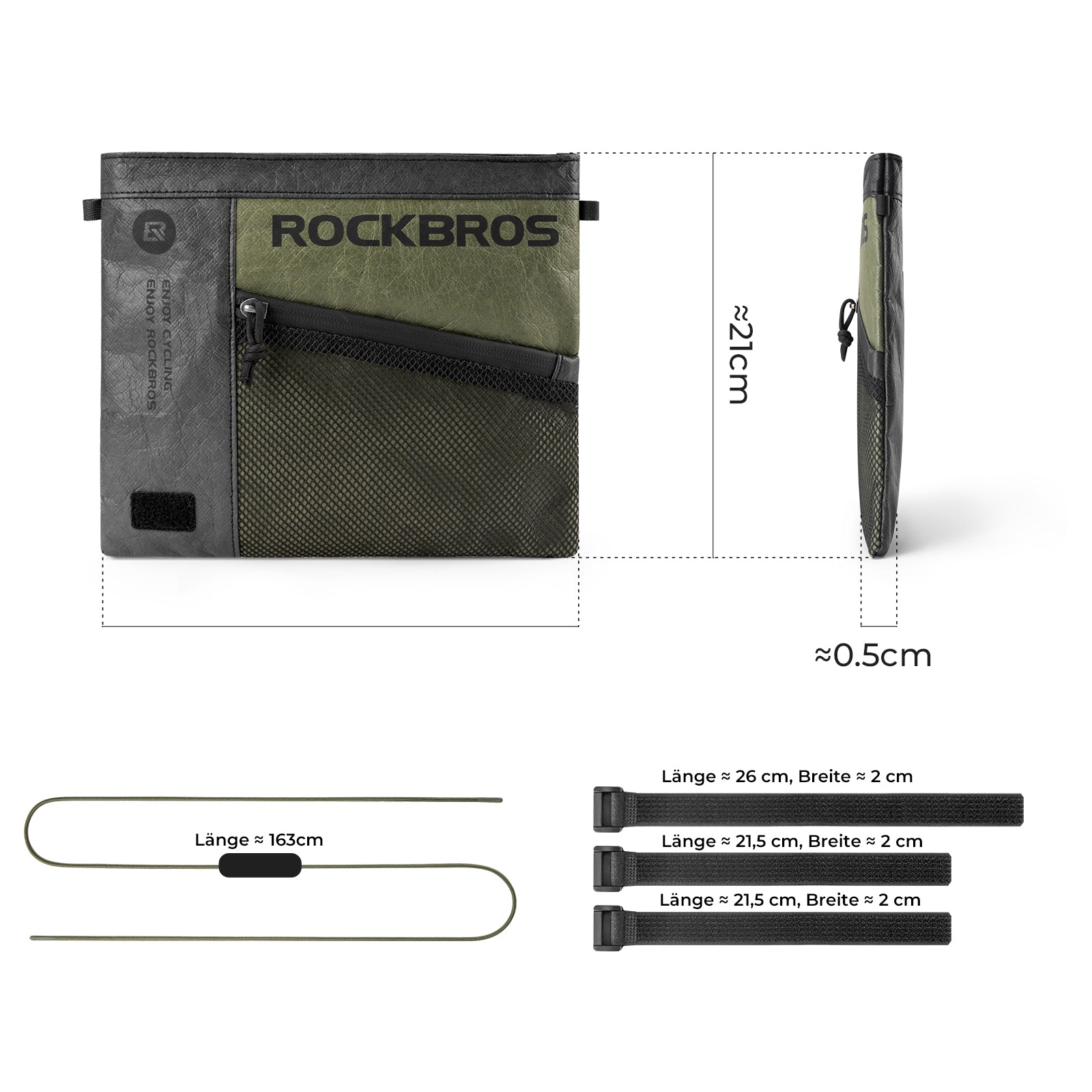 2 - in - 1 Lenkertasche Wasserabweisend mit Schultergurt 1.5L - Fahrradtaschen ROCKBROS - EU - NooMii