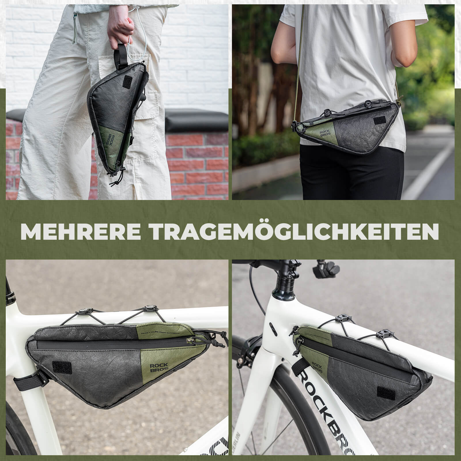 2 - in - 1 Rahmentasche Wasserabweisend mit Schultergurt 0.7L - Fahrradtaschen ROCKBROS - EU - NooMii