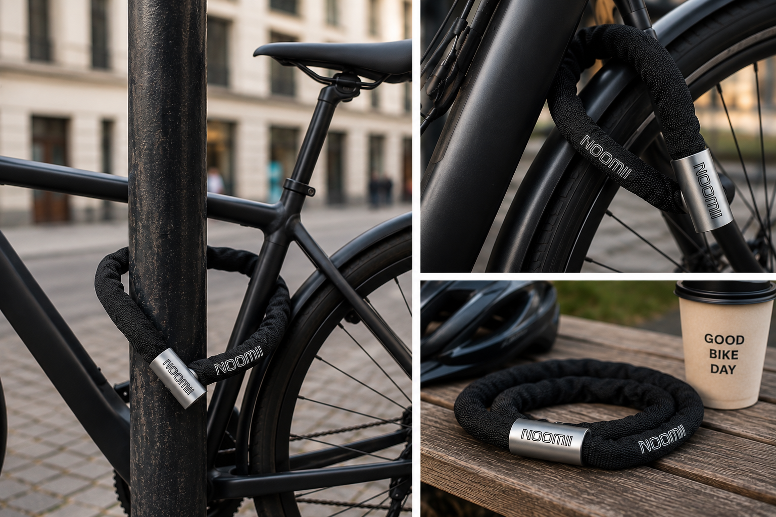 NooMii 751 Premium Kettenschloss für Fahrrad & E-Bike – 100 cm – Sicherer Diebstahlschutz für Fahrrad, E-Bike & Motorrad