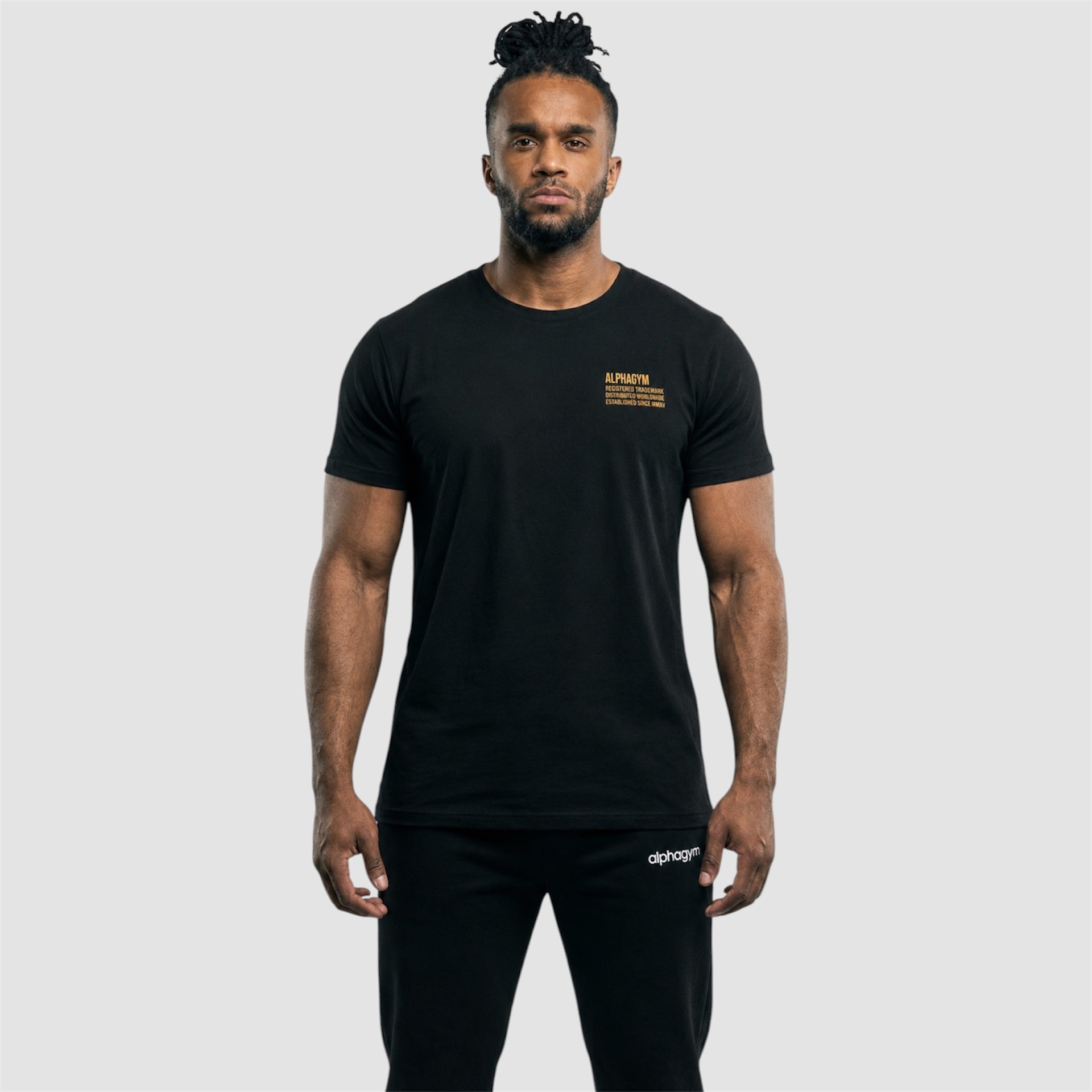 ALPHA GYM "FREEDOM" T-SHIRT BLACK/ORANGE