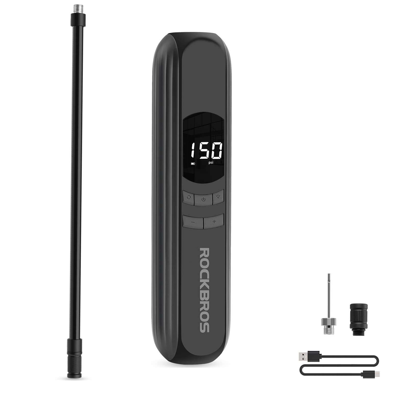 A10 Fahrradpumpe Elektrisch Luftpumpe 150PSI - Fahrrad Luftpumpen ROCKBROS - EU - NooMii