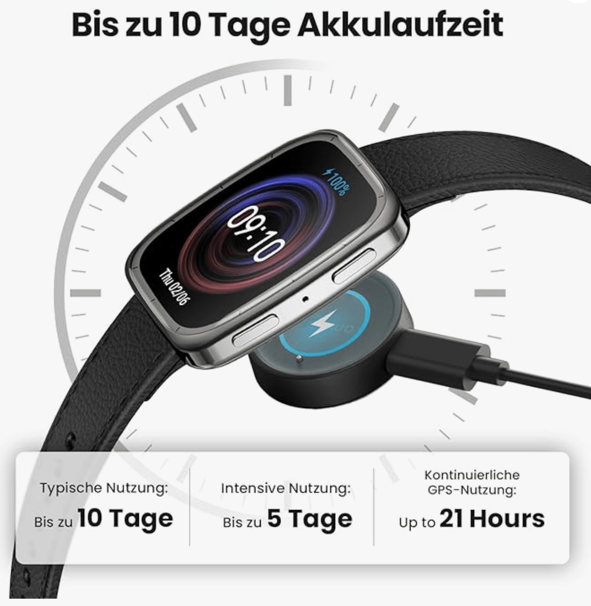 Amazfit Active 2 (Square) - Black - Smartwatch Amazfit - NooMii