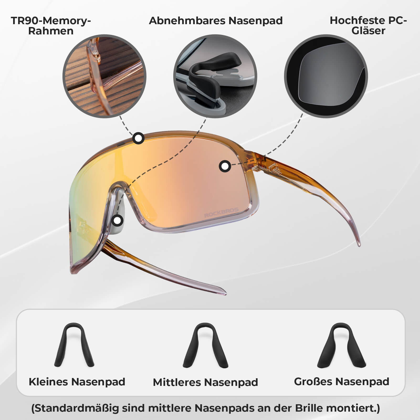 Anti - Beschlag Sonnenbrille Selbsttönend – SHOWDOW Serie - Fahrradbrille ROCKBROS - EU - NooMii