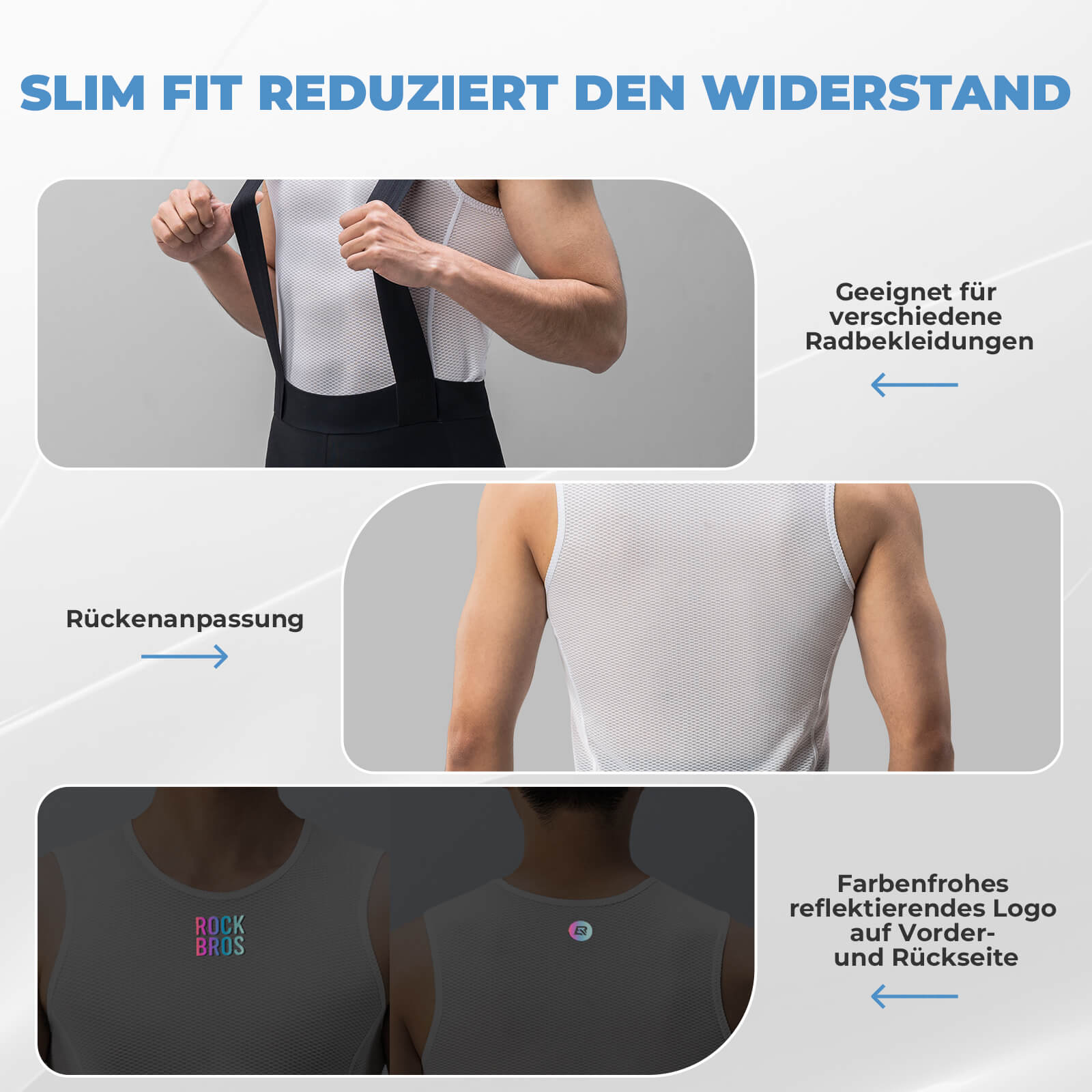 Ärmellos Unterhemd Fahrradtrikot Herren - Funktionsshirt ROCKBROS - EU - NooMii