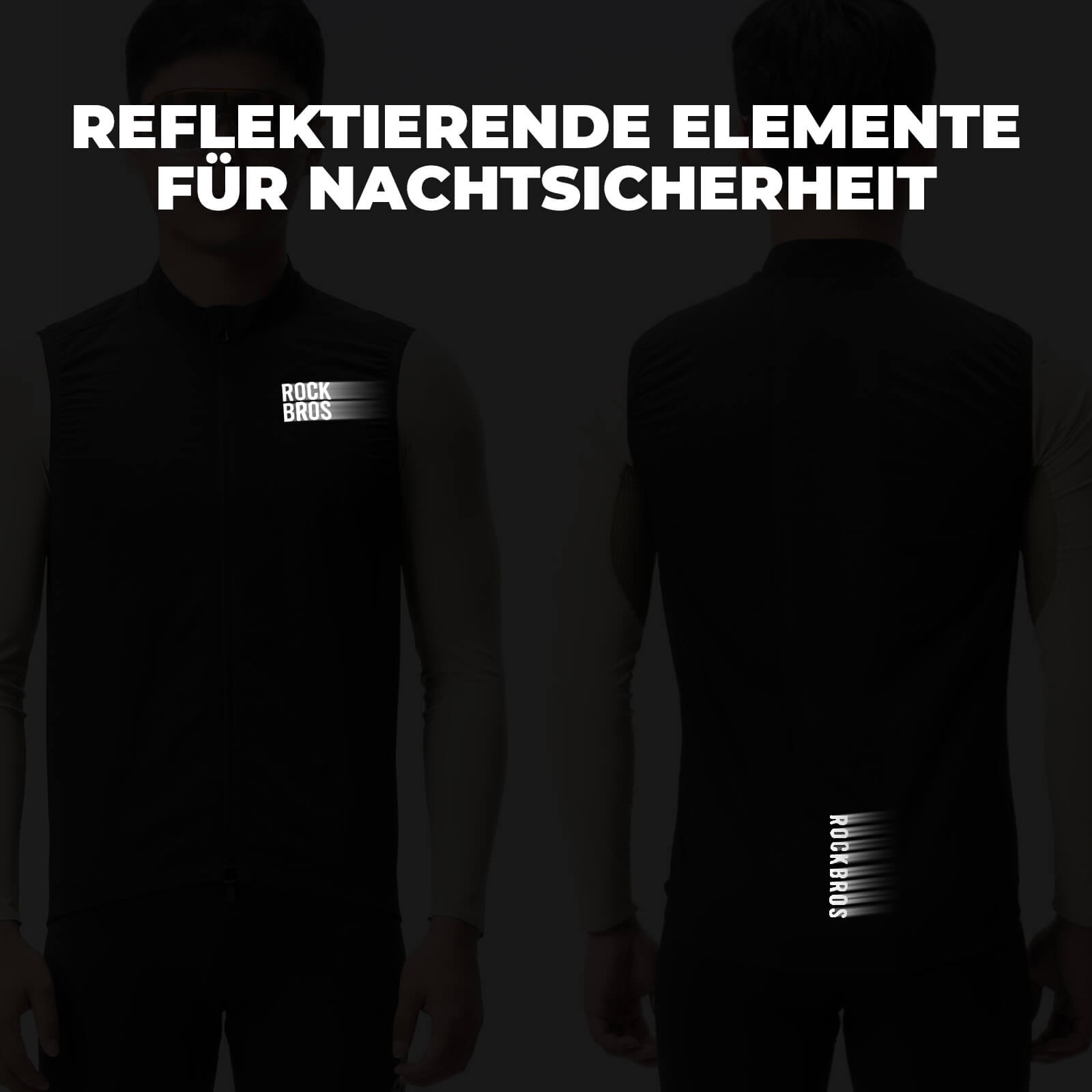 Ärmellose Fahrradweste Fahrradjacke Packbar Atmungsaktiv - Fahrradjacke ROCKBROS - EU - NooMii