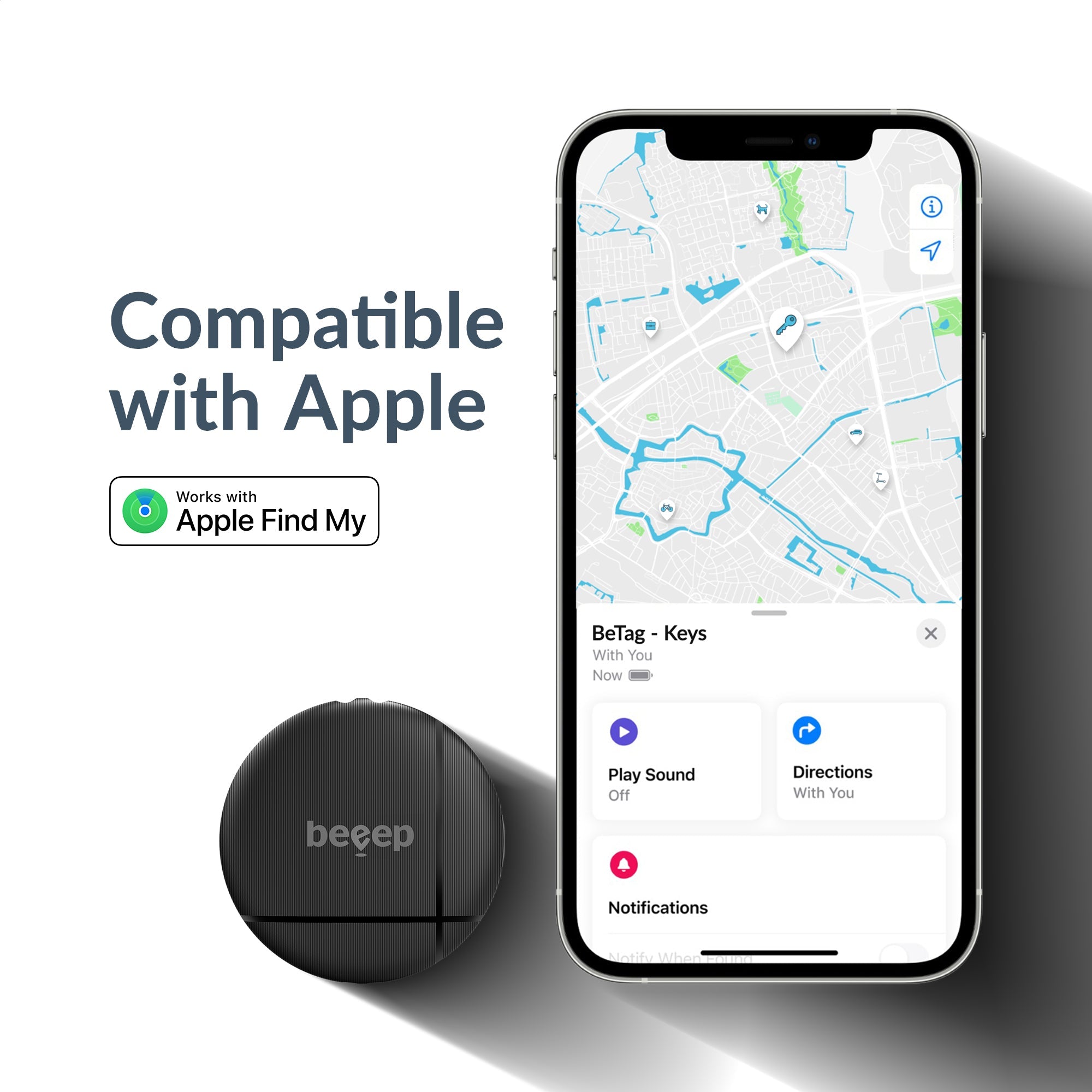Beeep BeTag Fahrradreflektor – Smart Tracker Apple Find My - NooMii