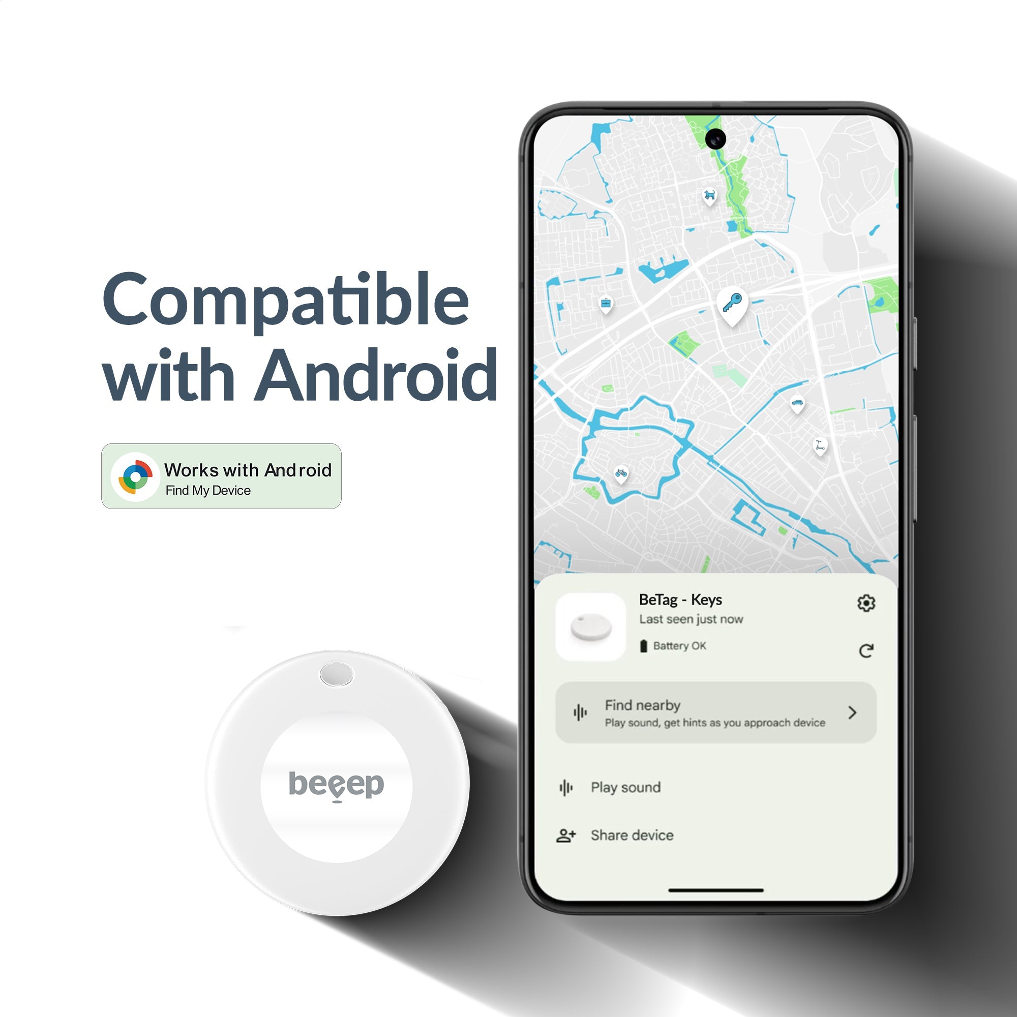 Beeep BeTag – Smart Tracker Google Find My Device 3er Pack - NooMii
