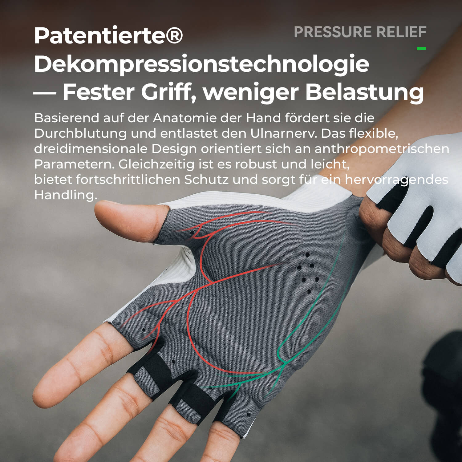 Elastic Interface® Halbfinger Fahrradhandschuhe - Fahrradhandschuhe ROCKBROS - EU - NooMii