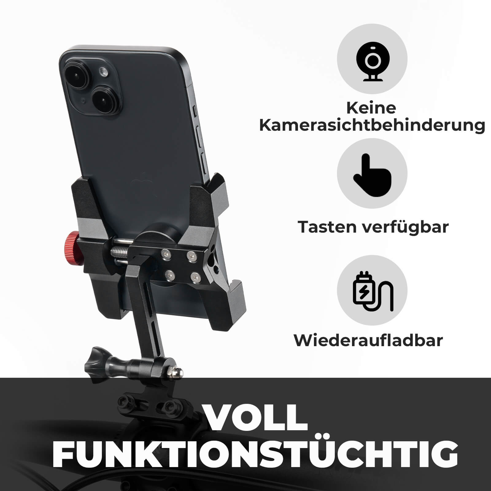Fahrrad Handyhalterung 180° Drehbar für Handy 4.7~7.09" - Fahrrad Handyhalterung ROCKBROS - EU - NooMii