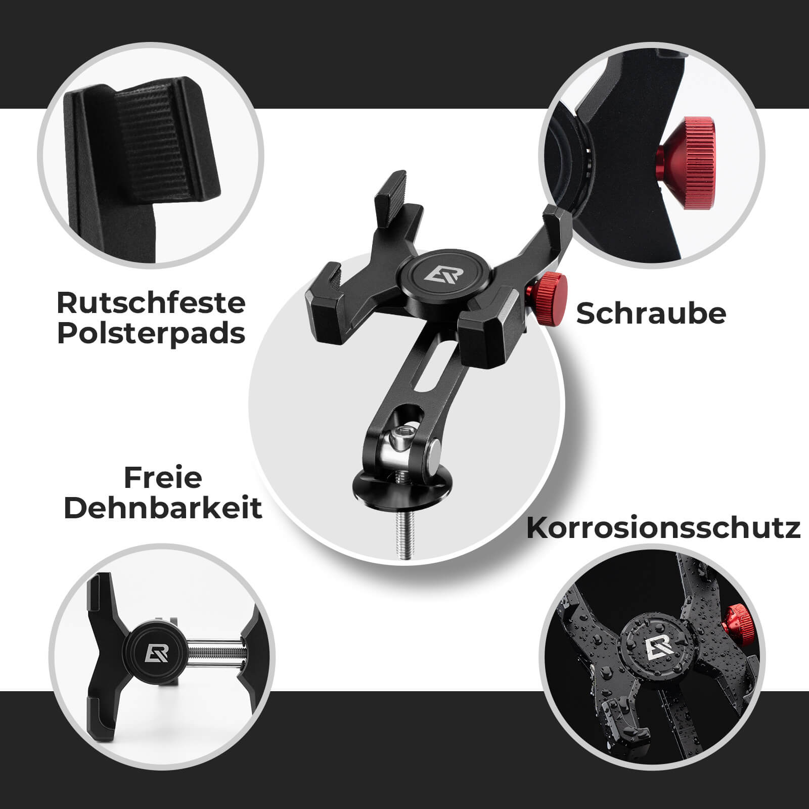 Fahrrad Handyhalterung 180° Drehbar für Handy 4.7~7.09" - Fahrrad Handyhalterung ROCKBROS - EU - NooMii