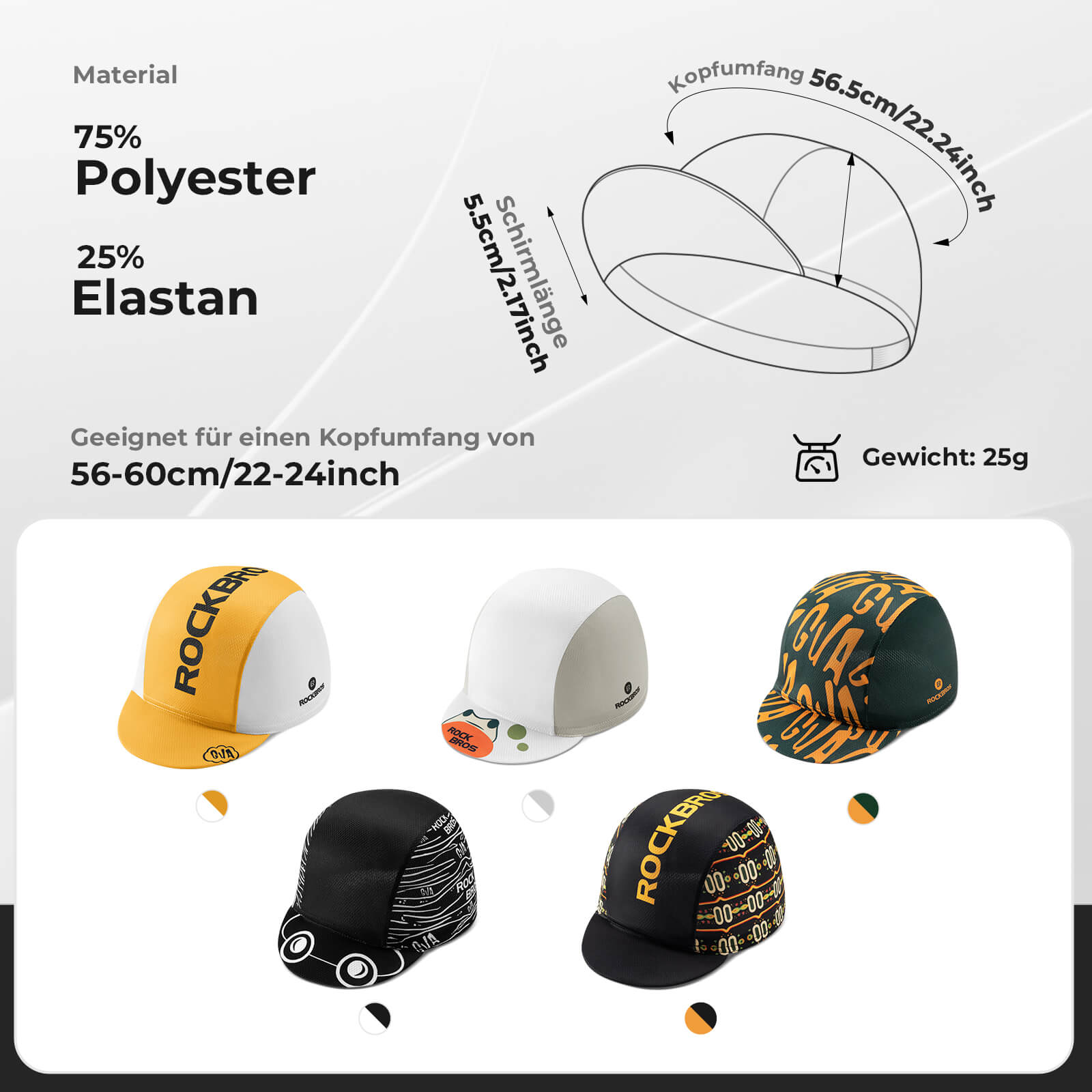 Fahrrad Kappe Sommer Fahrradmütze - Fahrrad Mütze ROCKBROS - EU - NooMii