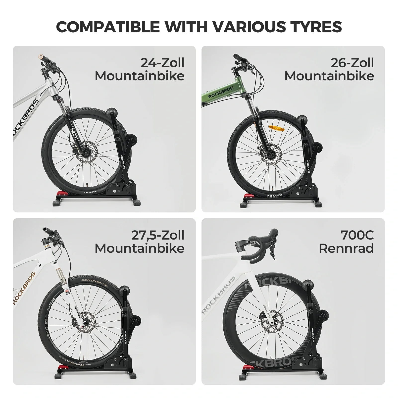 Fahrrad - Klappständer mit Doppelstreben aus Karbonstahl - Fahrradständer ROCKBROS - EU - NooMii