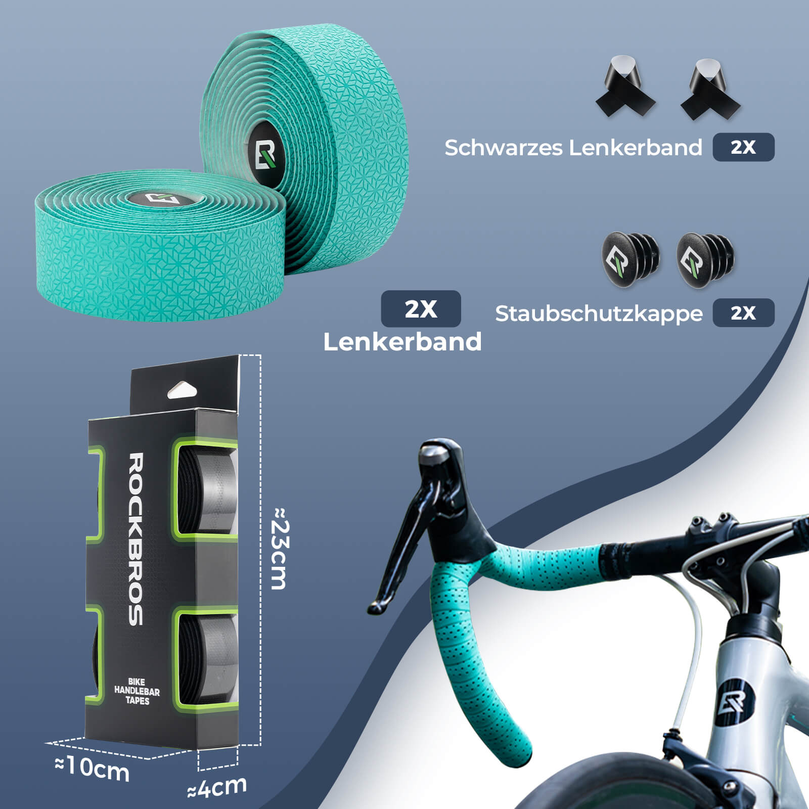 Fahrrad Lenkerband Griffband Lang 220cm für MTB Rennrad Vier Farben - Lenkerband ROCKBROS - EU - NooMii