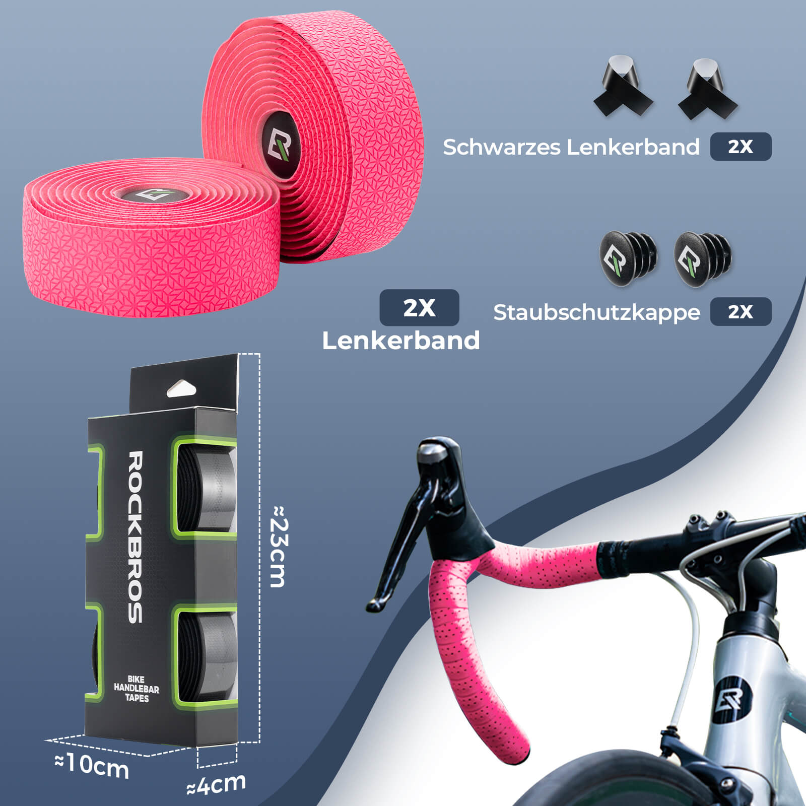 Fahrrad Lenkerband Griffband Lang 220cm für MTB Rennrad Vier Farben - Lenkerband ROCKBROS - EU - NooMii