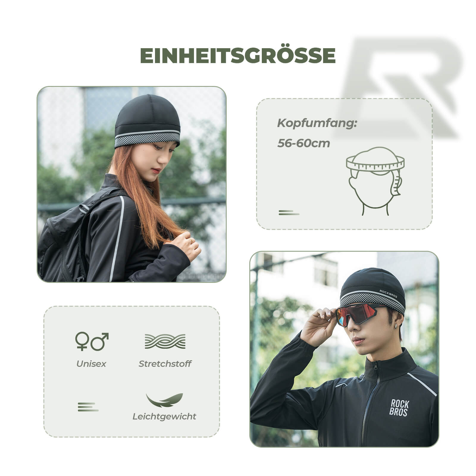 Fahrrad Mütze Fleece Helmmütze Wärmespeicherung - Fahrrad Mütze ROCKBROS - EU - NooMii