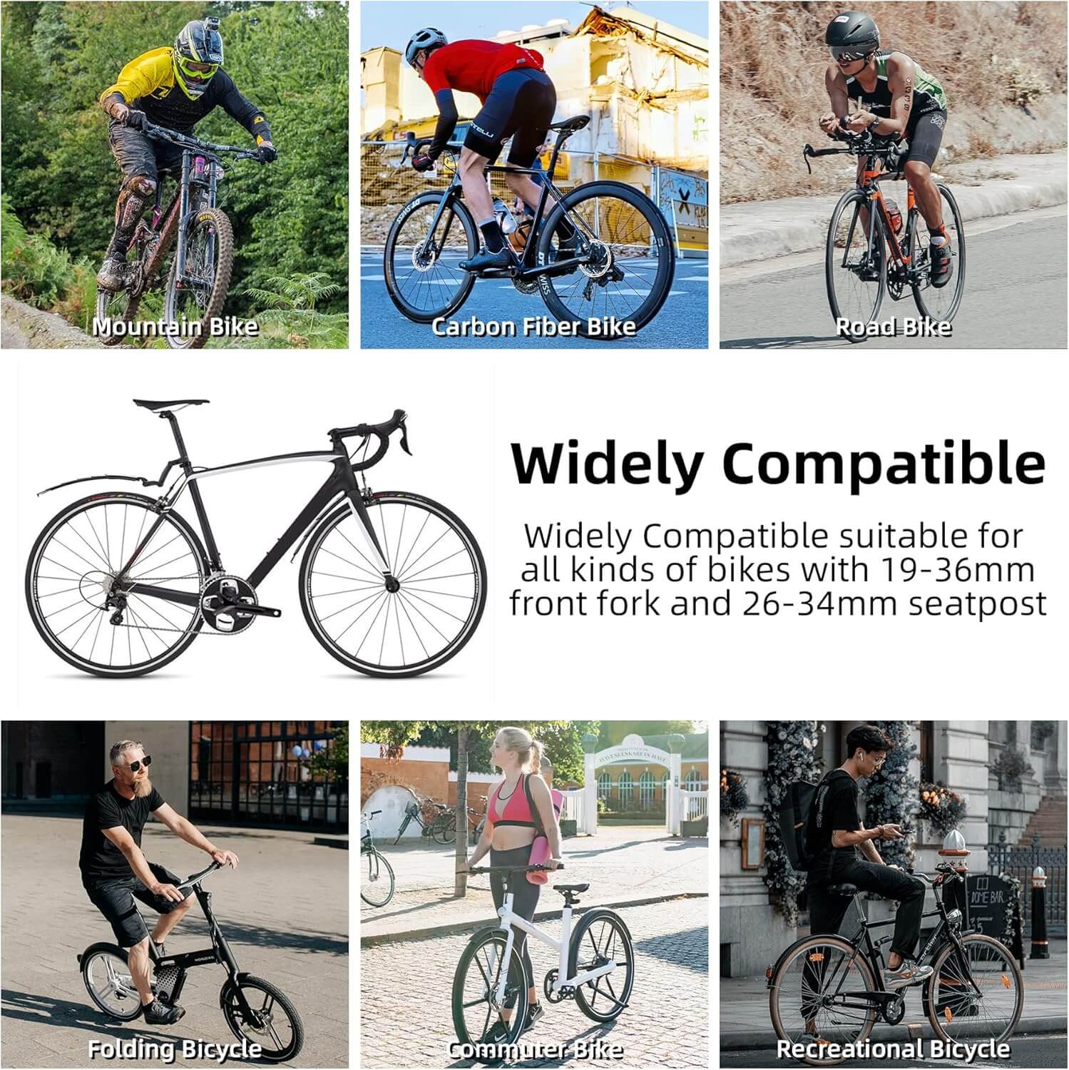 Fahrrad Schutzblech Set Vorne/Hinten Verstellbar - Fahrrad Schutzblech ROCKBROS - EU - NooMii