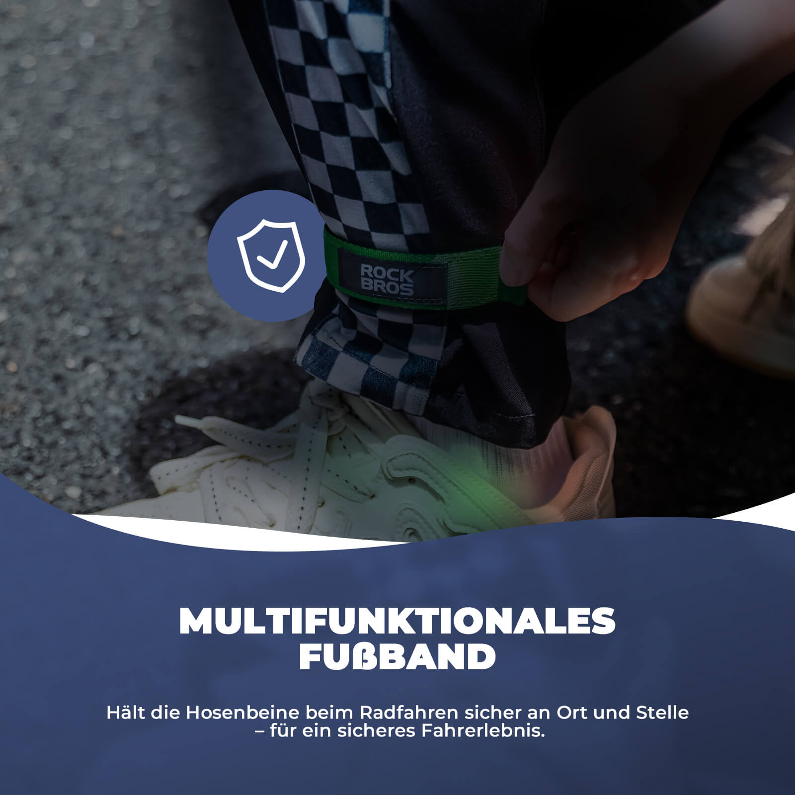 Fahrrad - Stabilisator - Gurte Hosenband für Brompton Fahrrad - Reflektorbänder ROCKBROS - EU - NooMii