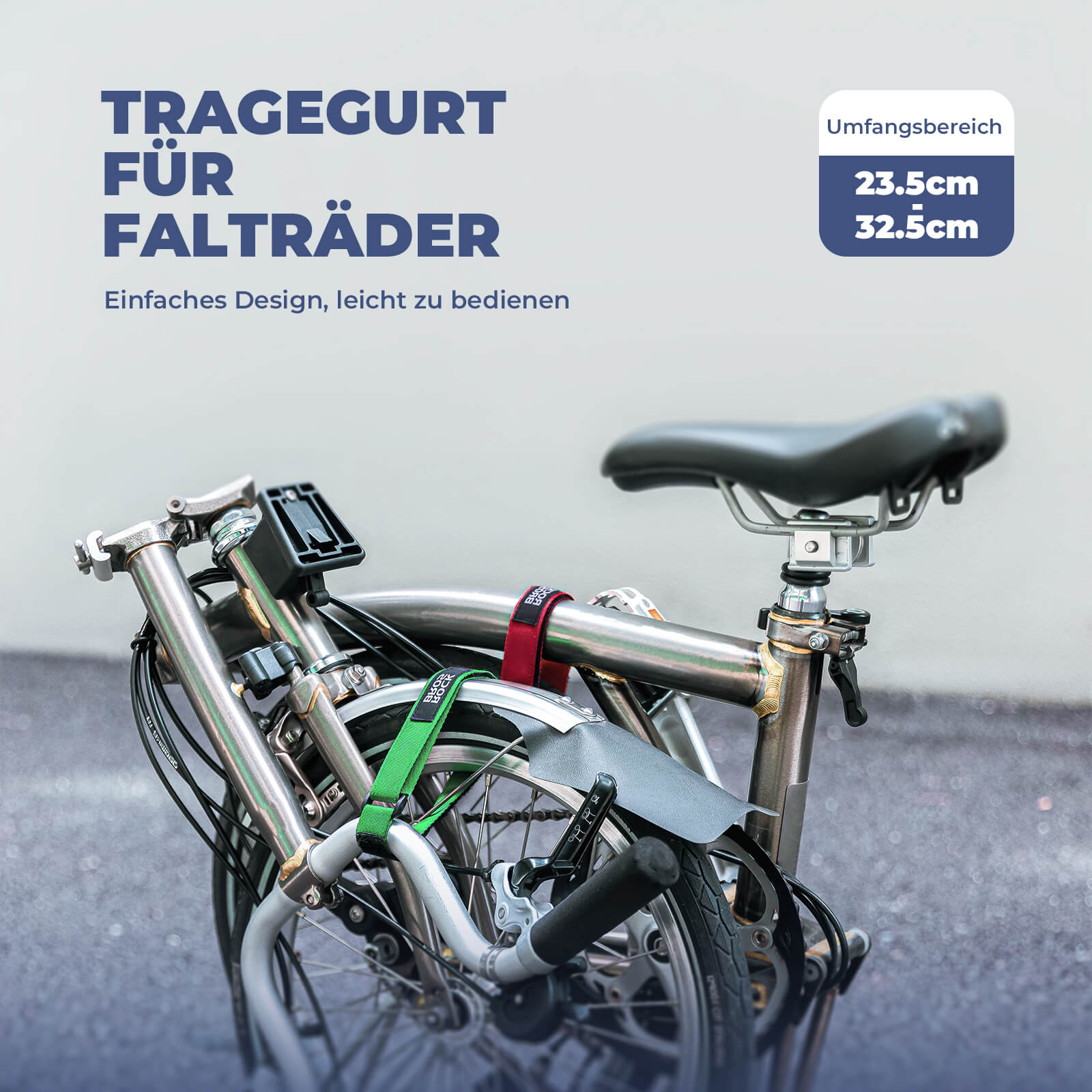 Fahrrad - Stabilisator - Gurte Hosenband für Brompton Fahrrad - Reflektorbänder ROCKBROS - EU - NooMii