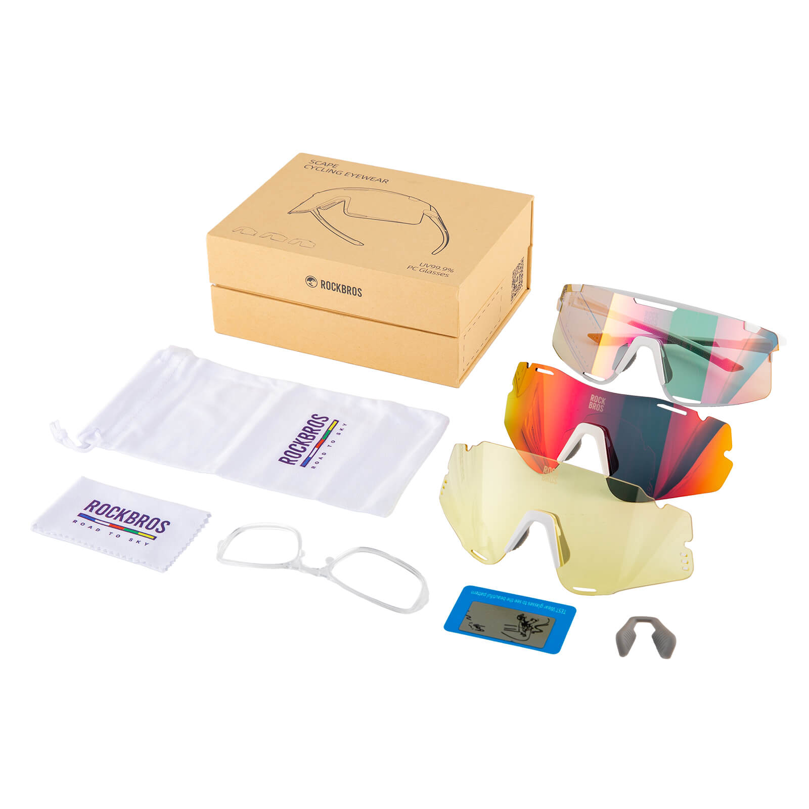 Fahrradbrille Drei - Gläser Konfigurationssystem - BOUNDLESS Serie - Fahrradbrille ROCKBROS - EU - NooMii