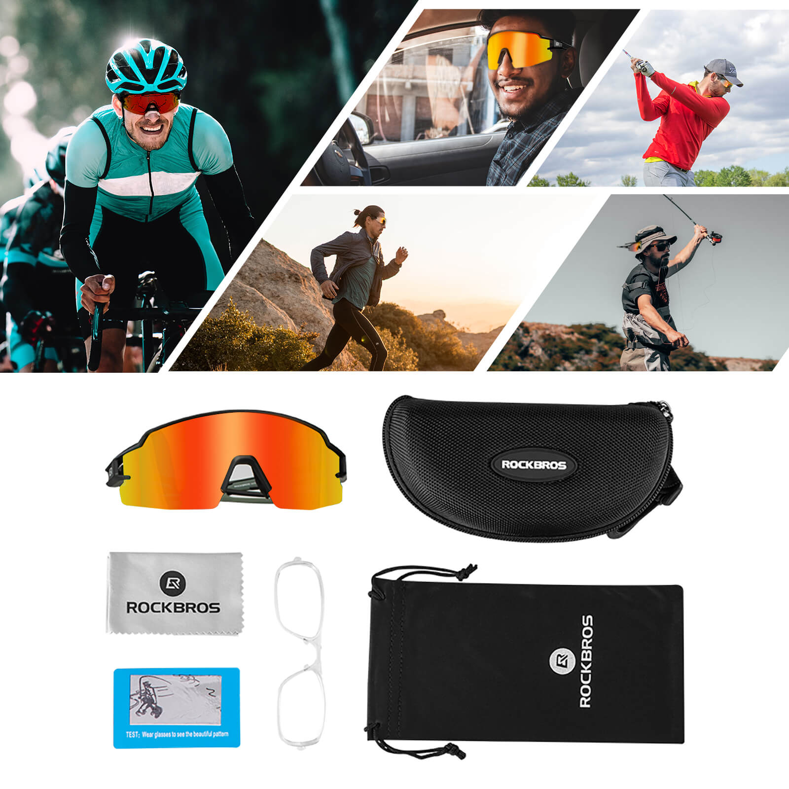 Fahrradbrille Photochromatisch Sonnenbrille UV400 - Schutz - Fahrradbrille ROCKBROS - EU - NooMii