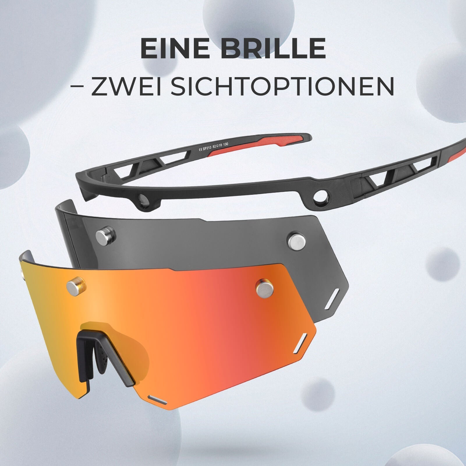 Fahrradbrille Polarisiert Magnetische Haftung Herren/Damen - Fahrradbrille ROCKBROS - EU - NooMii