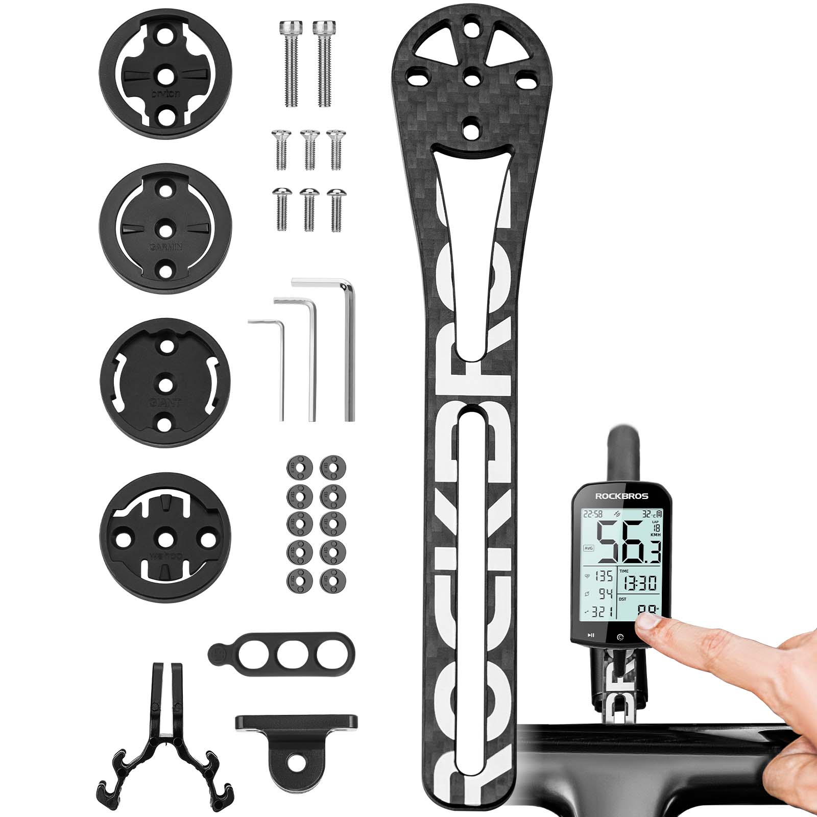 Fahrradcomputer Halterung Lenkerhalterung für Garmin/Wahoo/Bryton/Giant - Fahrrad Handyhalterung ROCKBROS - EU - NooMii