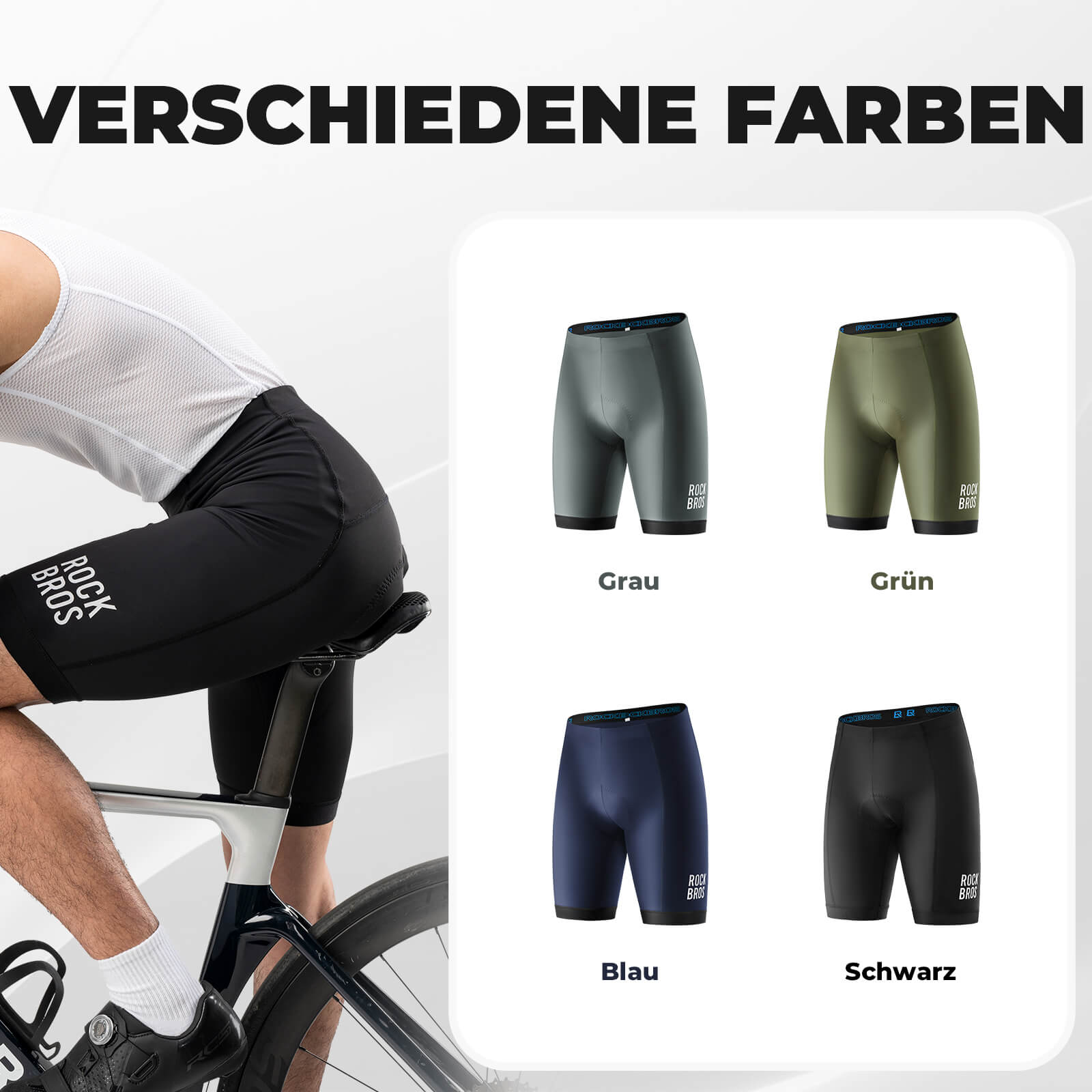 Fahrradhose mit Sitzpolster Herren - Fahrradhose ROCKBROS - EU - NooMii
