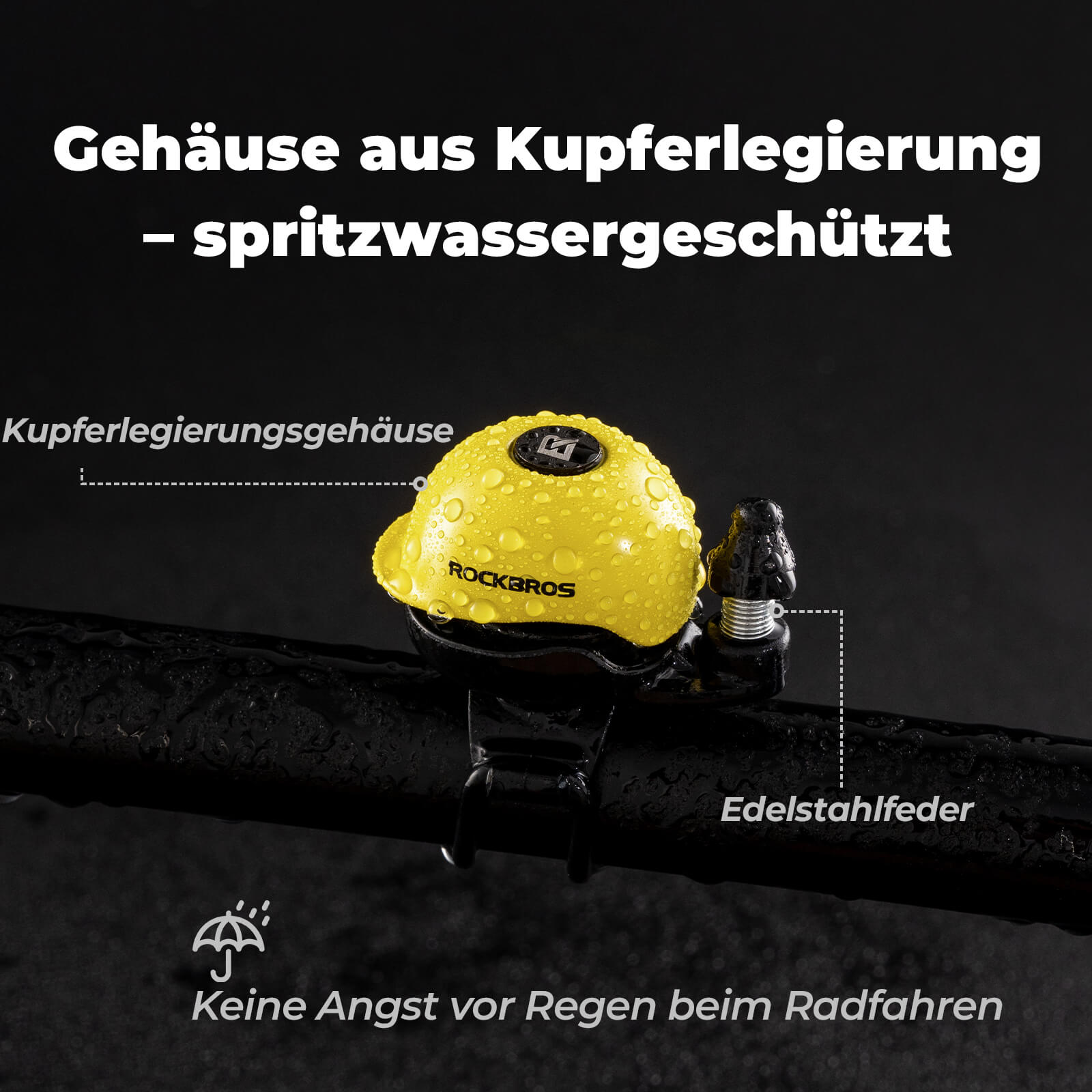 Fahrradklingel 360 - Grad - Drehung für 22 - 34mm Lenker - Fahrradklingel ROCKBROS - EU - NooMii