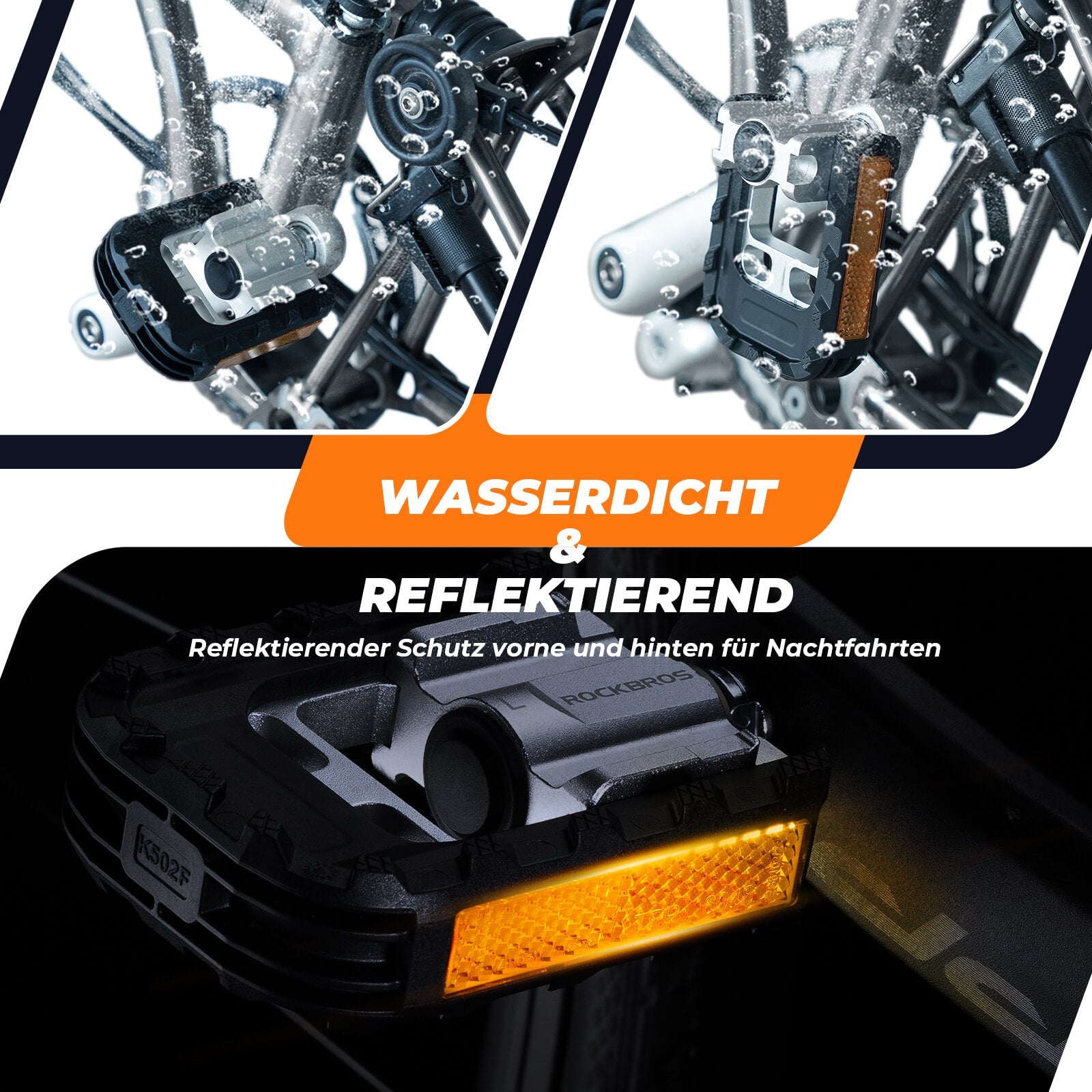 Fahrradpedale Faltbar Klapppedale 9/16" - Fahrradpedale ROCKBROS - EU - NooMii