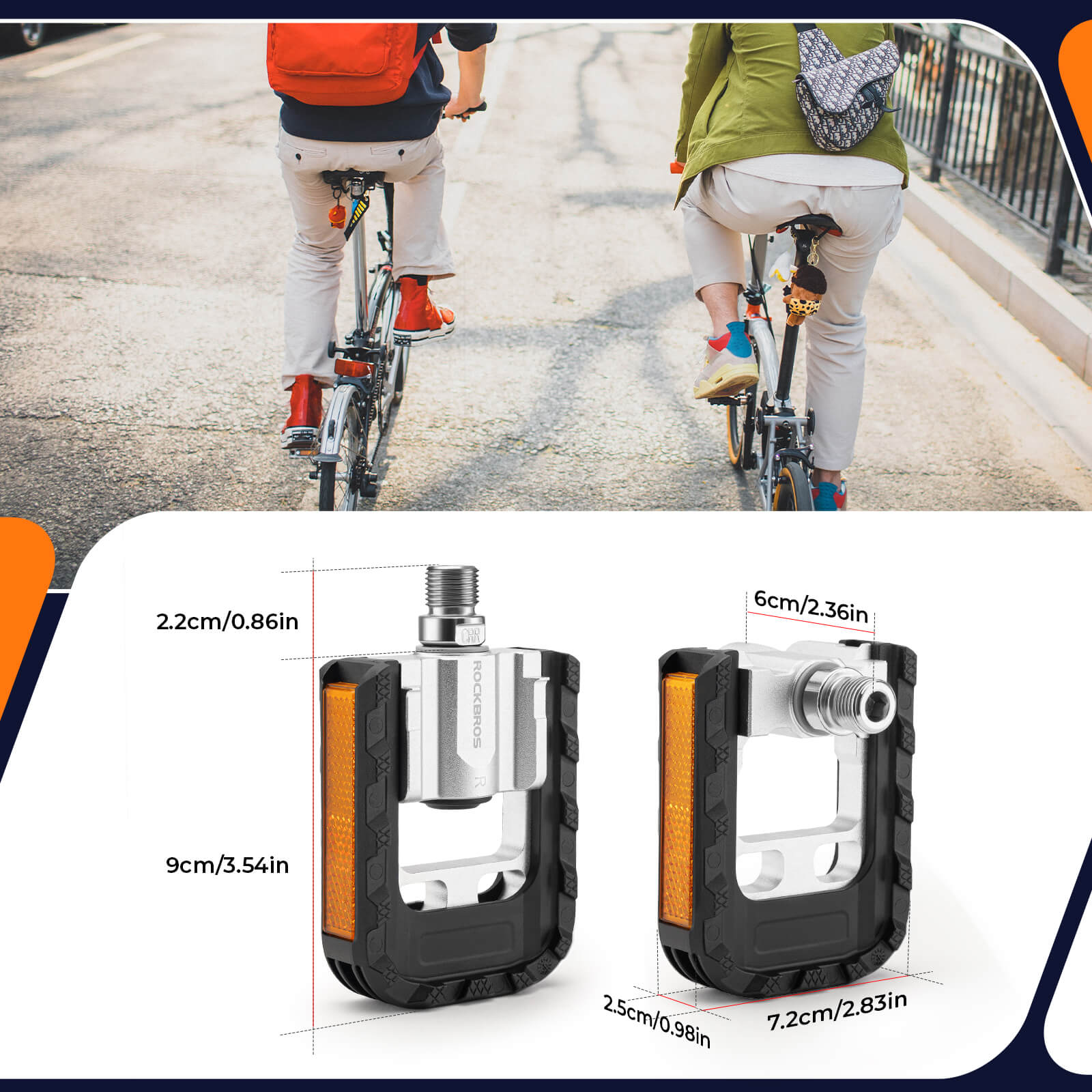 Fahrradpedale Faltbar Klapppedale 9/16" - Fahrradpedale ROCKBROS - EU - NooMii