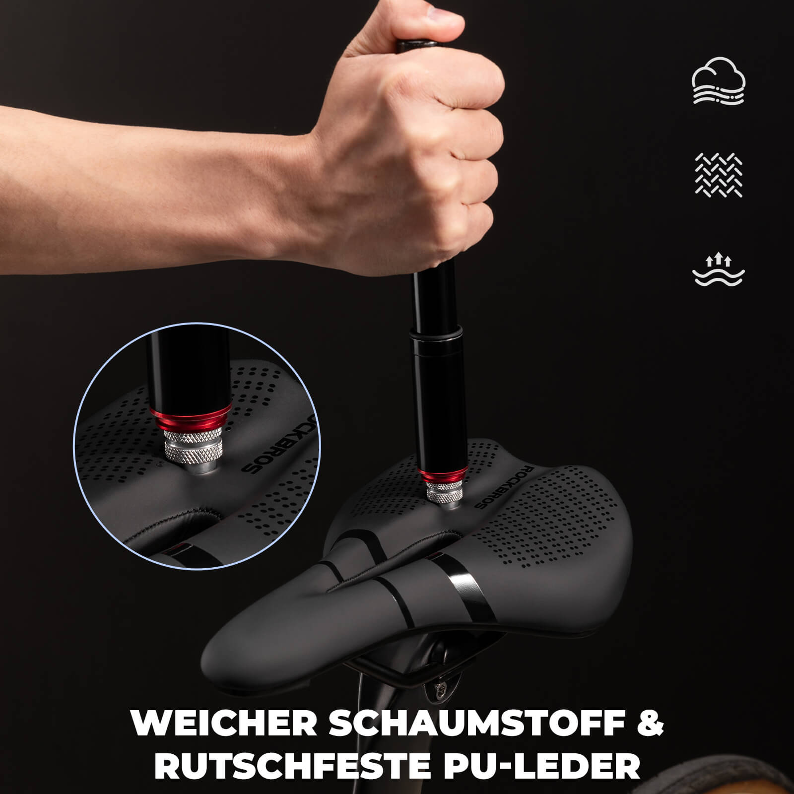 Fahrradsattel Bequem Memory Foam für Rennrad MTB - Fahrradsattel ROCKBROS - EU - NooMii