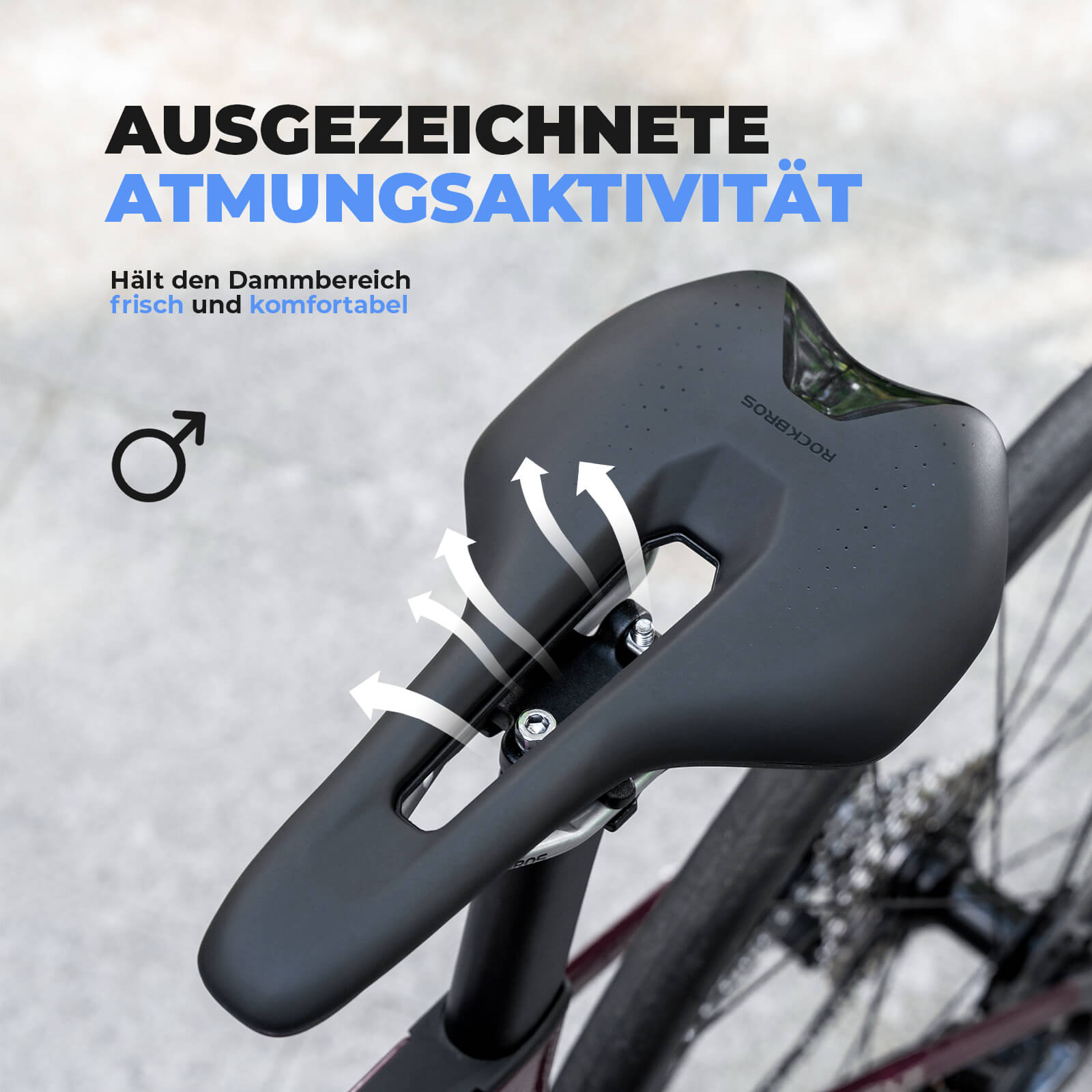 Fahrradsattel Ergonomisch Wasserdicht Atmungsaktiv Herren - Fahrradsattel ROCKBROS - EU - NooMii