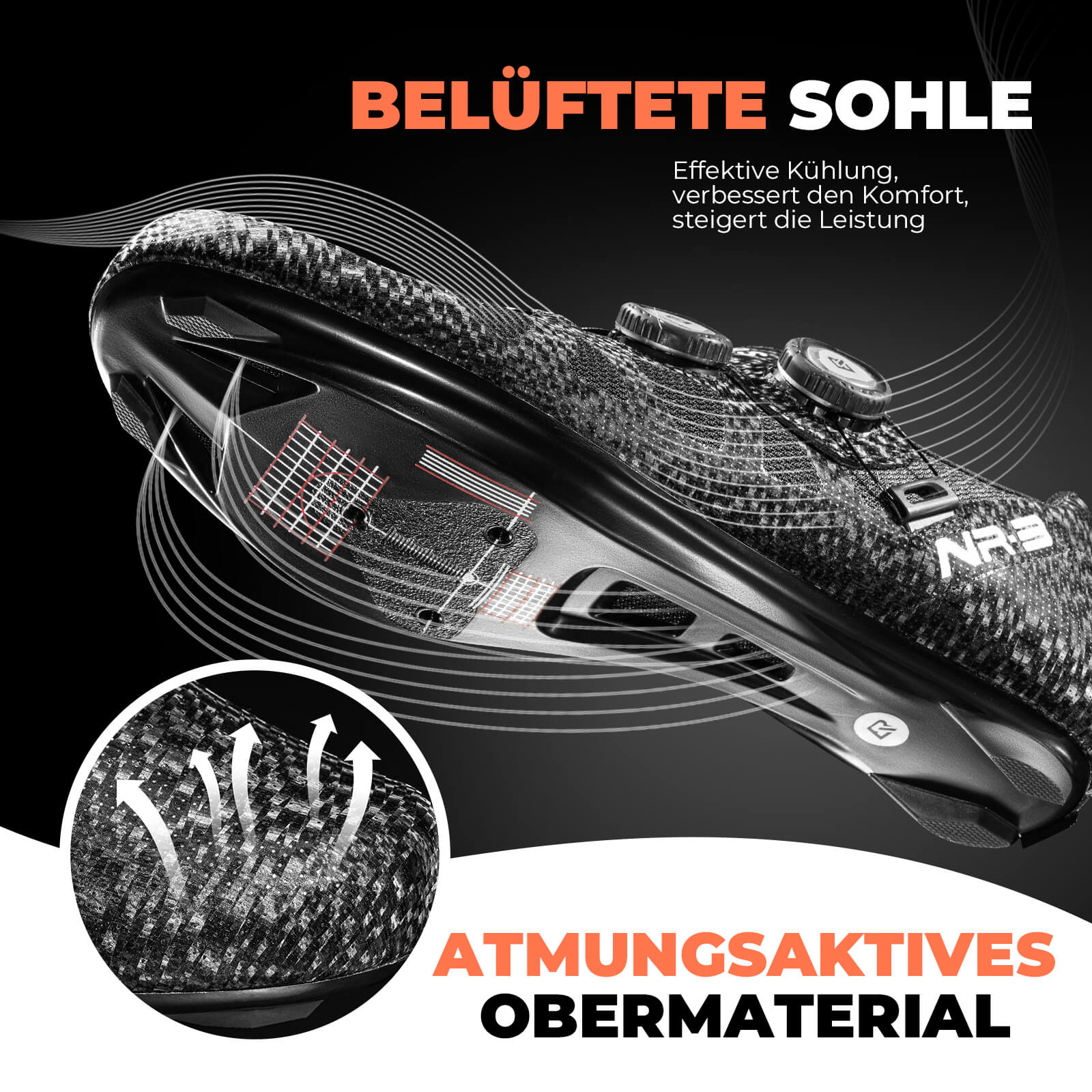 Fahrradschuhe SPD - SL & Look KEO kompatibel - NR3 Serie - Fahrradschuhe ROCKBROS - EU - NooMii