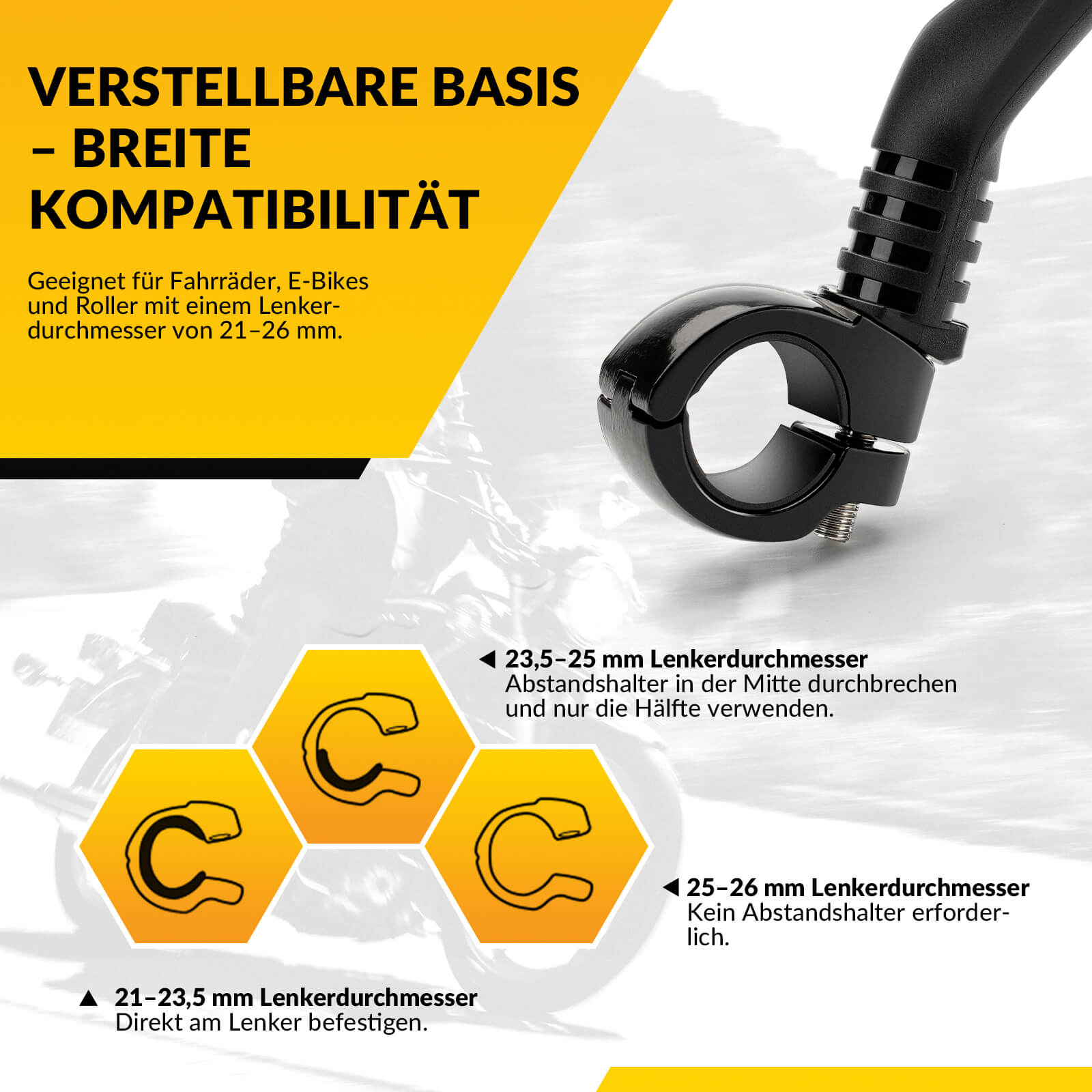 Fahrradspiegel Rückspiegel 360 ° Verstellbarer für Lenker 21 - 26mm - Fahrradspiegel ROCKBROS - EU - NooMii