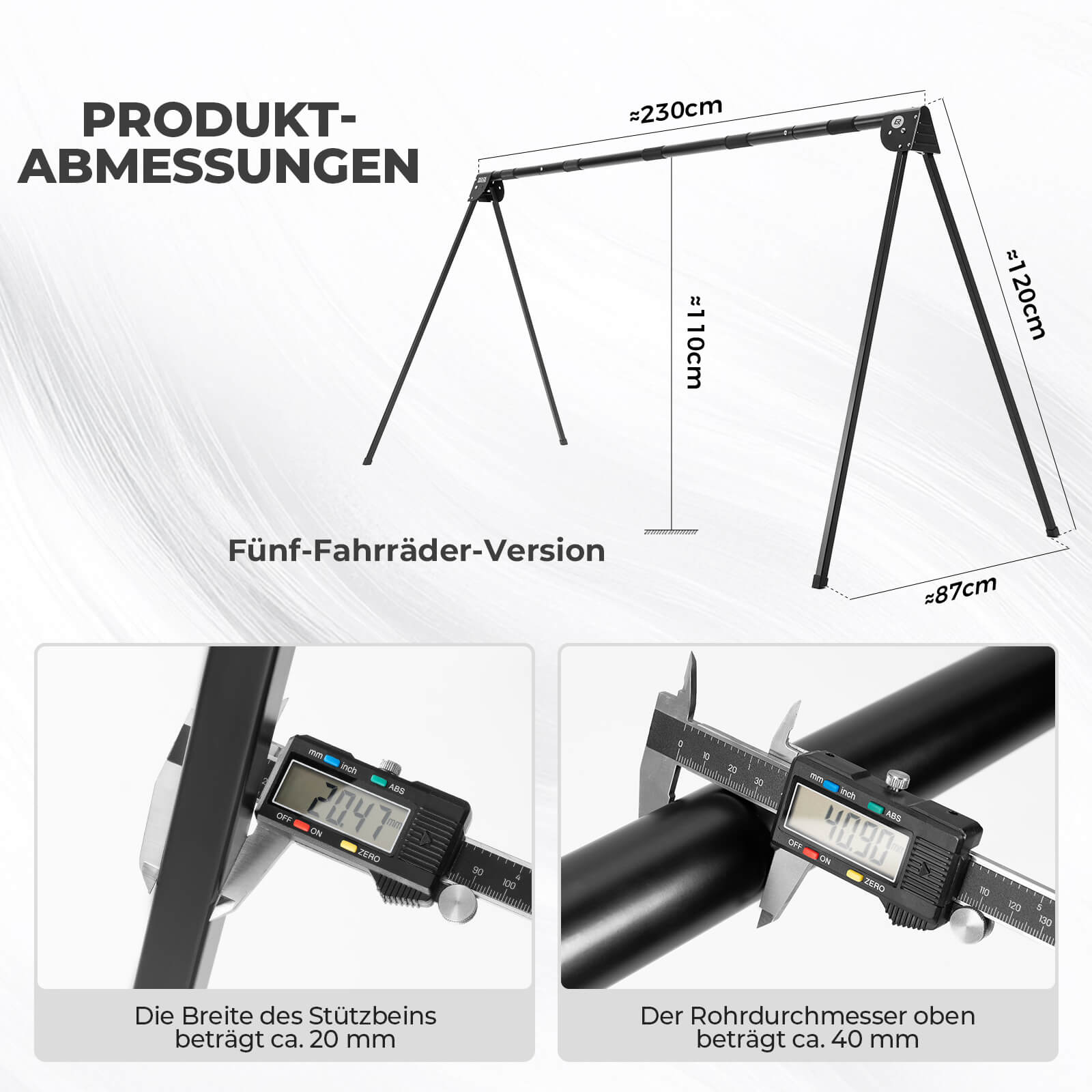 Fahrradständer Aufhängebügel Faltbar Rostfrei Tragfähig bis 80/120 kg - Fahrradständer ROCKBROS - EU - NooMii