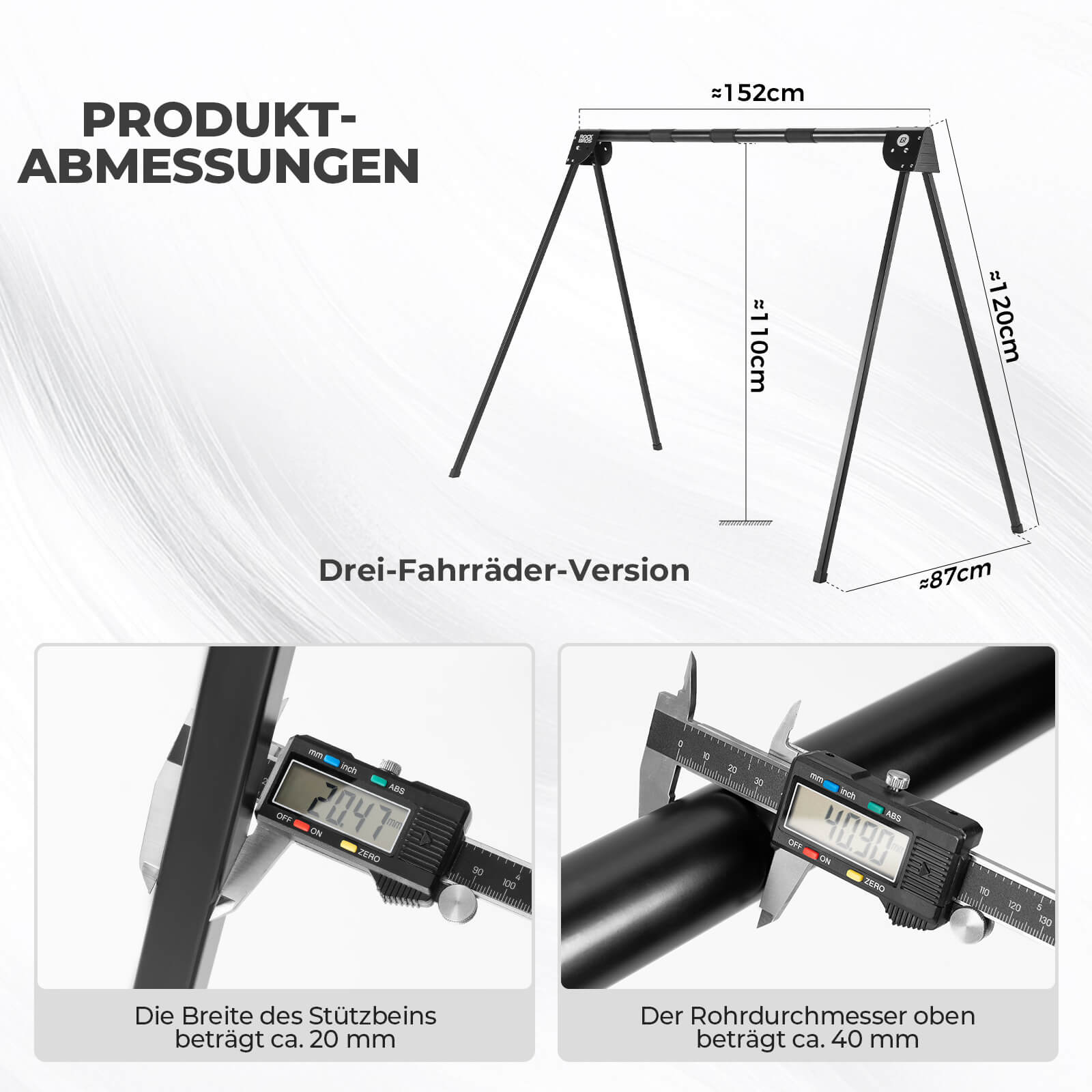 Fahrradständer Aufhängebügel Faltbar Rostfrei Tragfähig bis 80/120 kg - Fahrradständer ROCKBROS - EU - NooMii