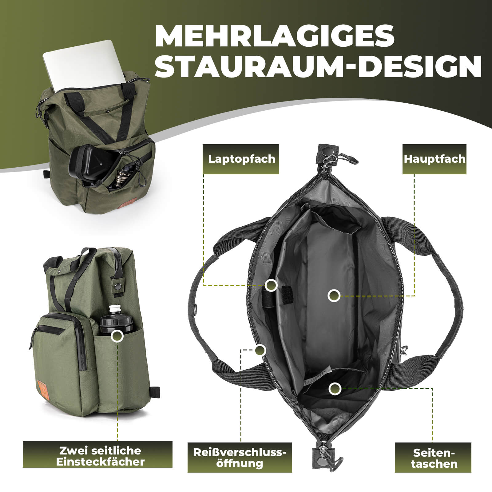 Fahrradtasche Lenkertasche für Brompton 10L+1.5L - Fahrradtaschen ROCKBROS - EU - NooMii