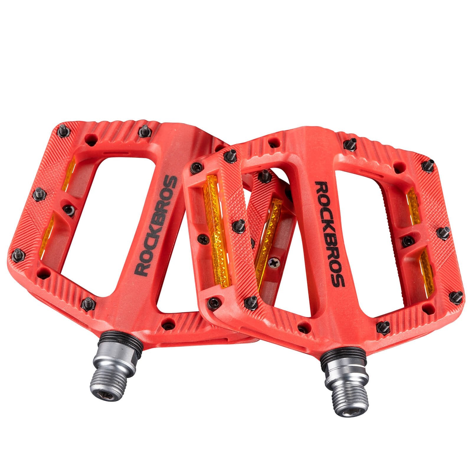 Flat Fahrradpedale Rutschfest mit Reflektorstreifen - Fahrradpedale ROCKBROS - EU - NooMii