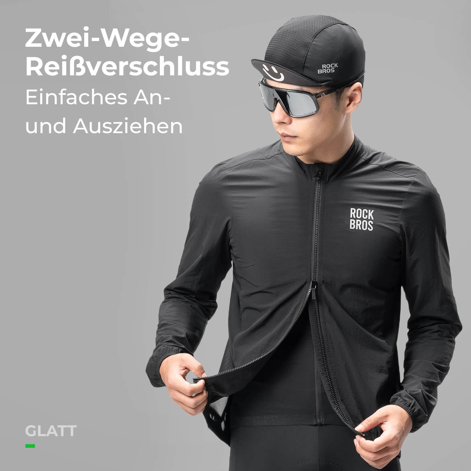 Herren Leichte Fahrradjacke Atmungsaktiv Frühling/Sommer - Fahrradjacke ROCKBROS - EU - NooMii