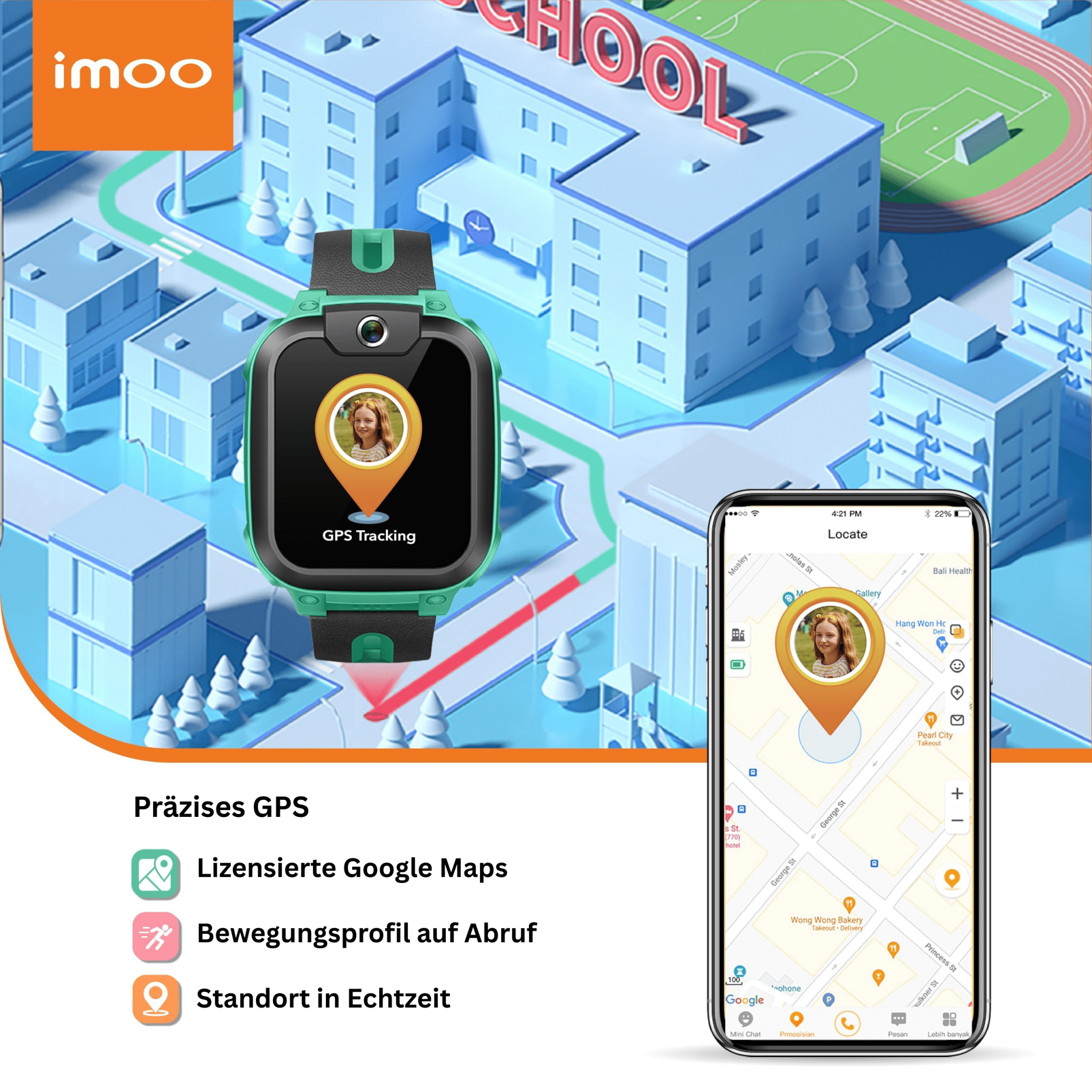 imoo Z1 Kinder - Smartwatch - Smartwatch IMOO - NooMii