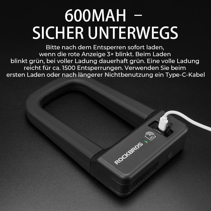 Intelligentes NFC Fahrradschloss Wasserdicht - Fahrradschloss ROCKBROS - EU - NooMii