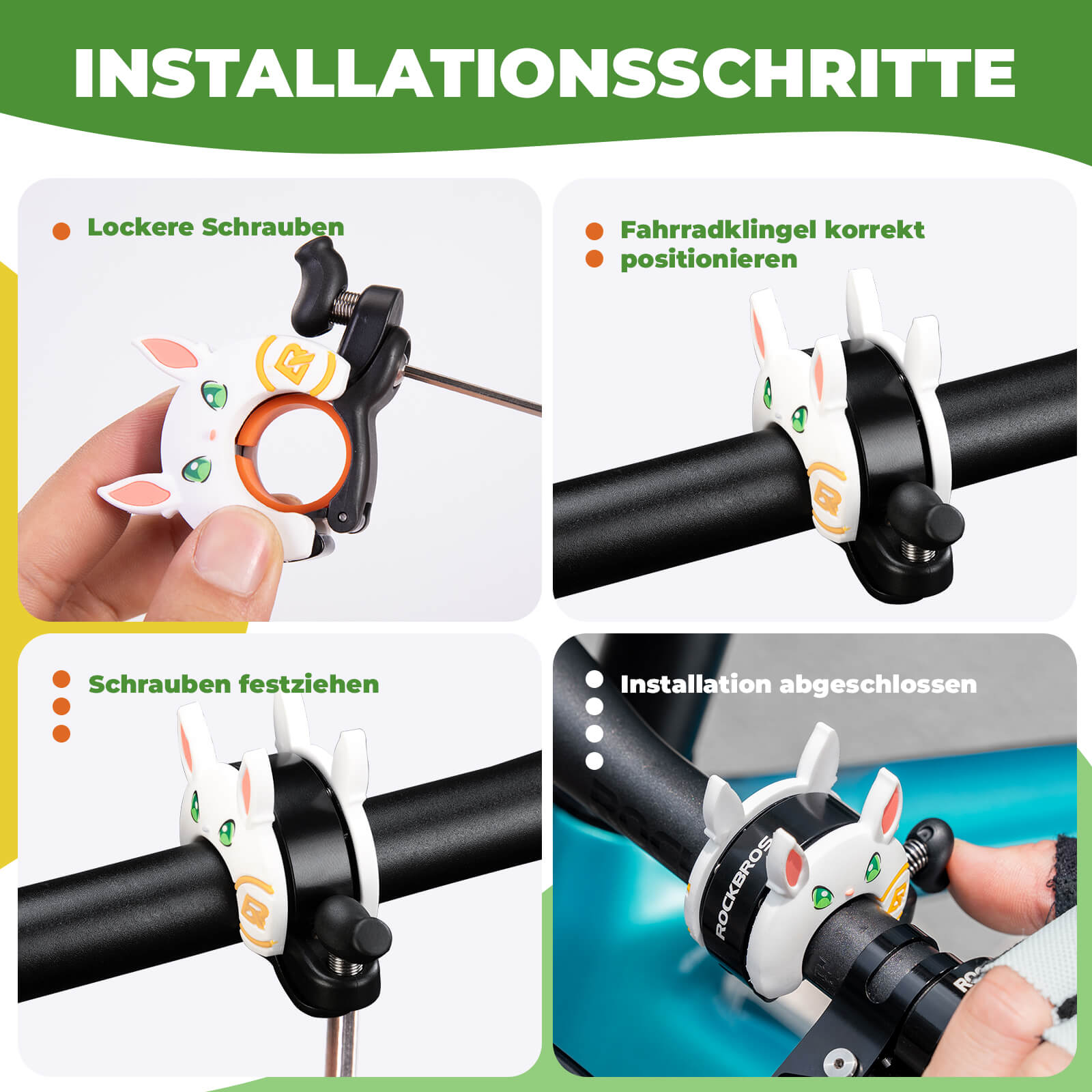 Kinder Fahrradklingel Laut für Lenker 22,2 - 25,4mm - Fahrradklingel ROCKBROS - EU - NooMii