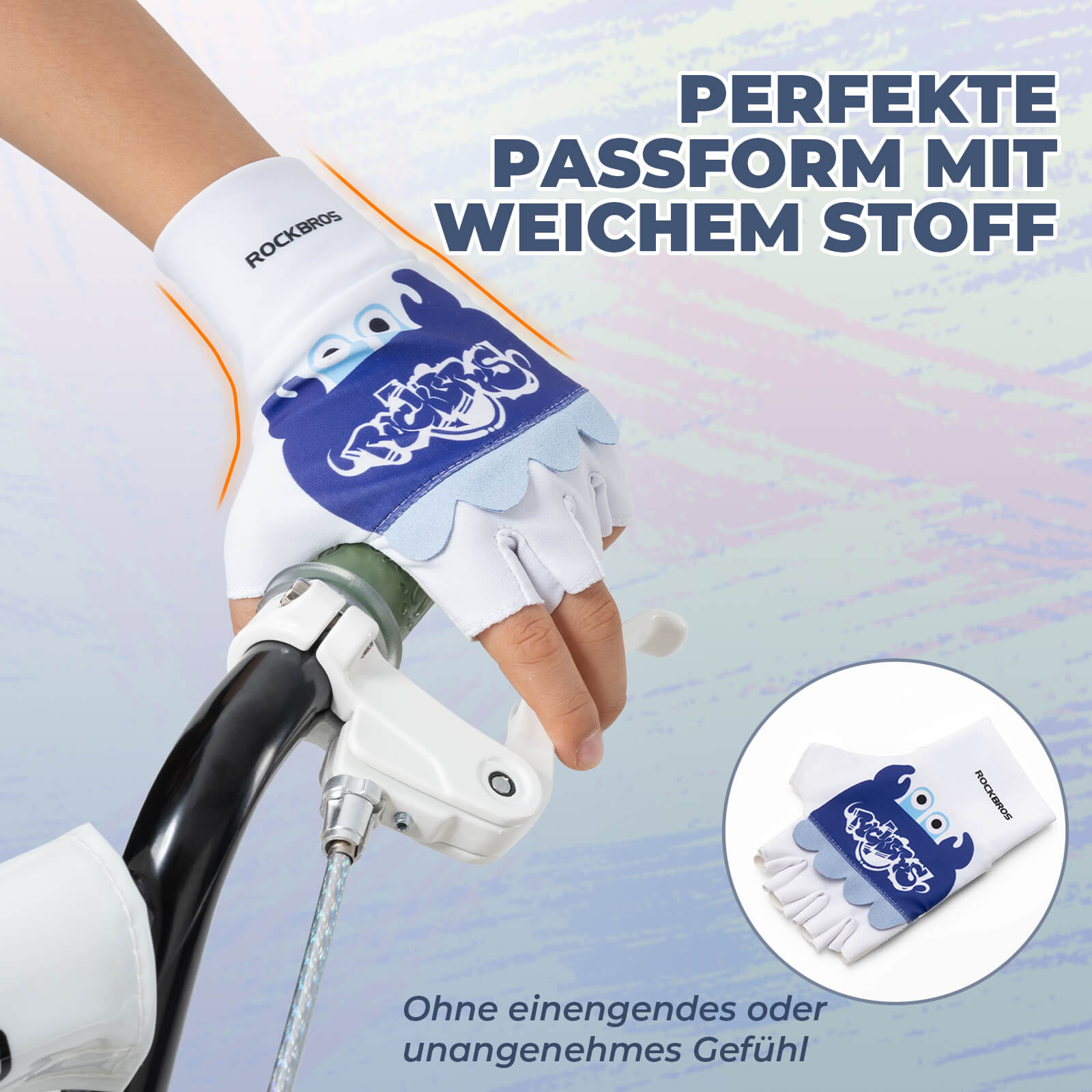 Kinder Halbfinger Fingerlose Fahrradhandschuhe - Fahrradhandschuhe ROCKBROS - EU - NooMii