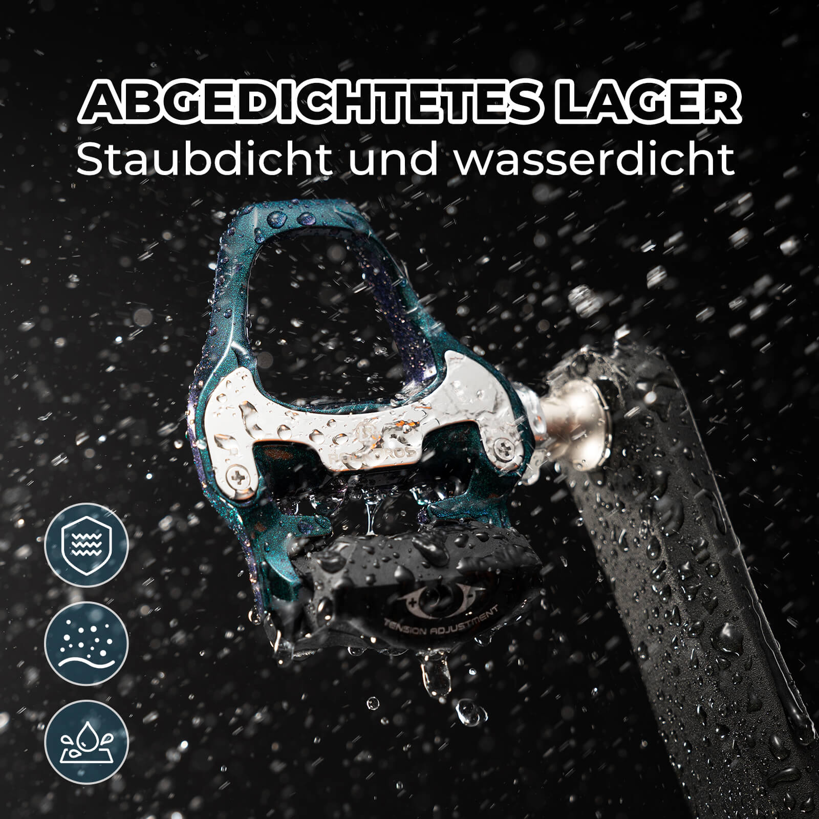 Klickpedale SPD Rennrad Pedale mit Einstellbarer Spannung - Fahrradpedale ROCKBROS - EU - NooMii