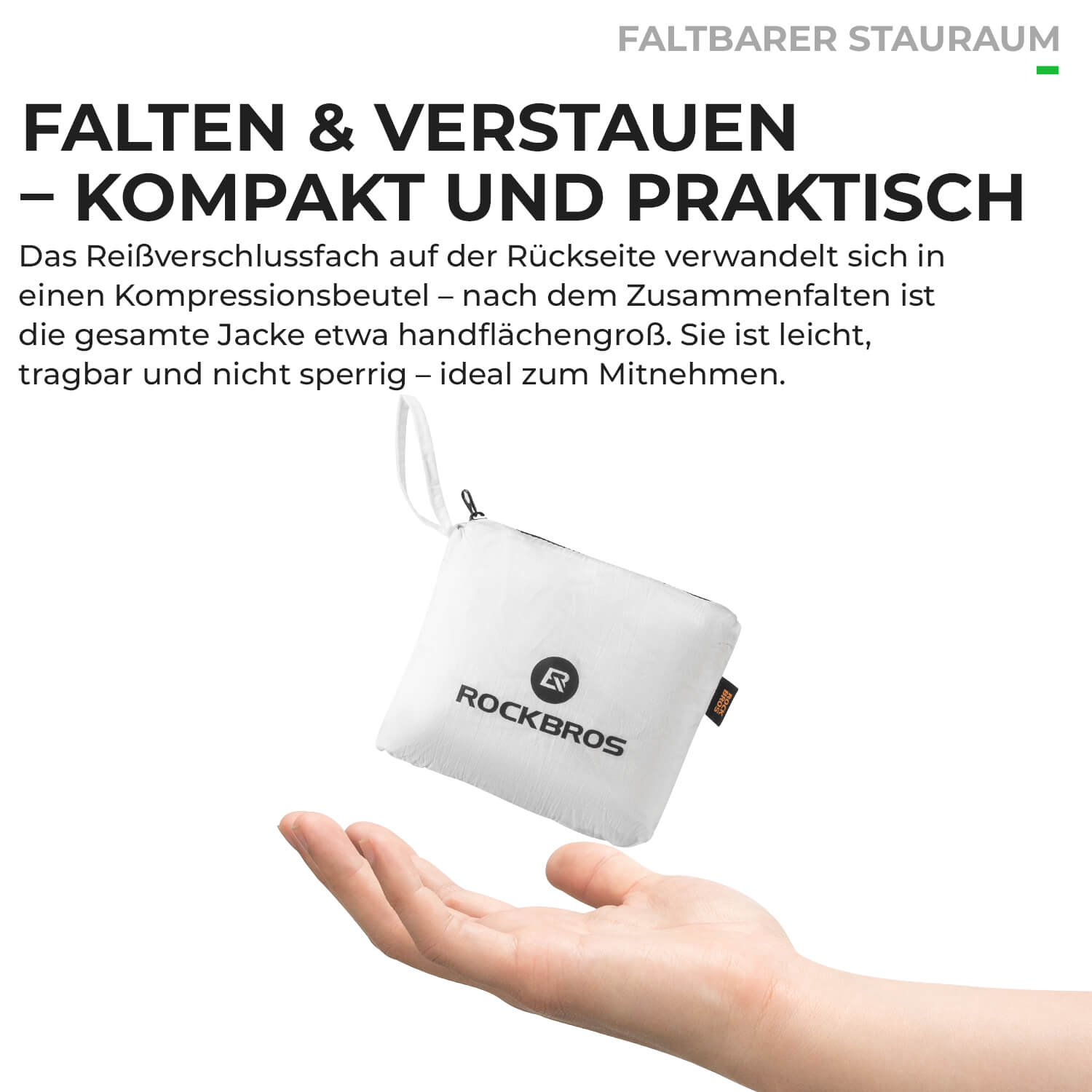 Leichte Fahrradjacke Nachleuchtend Faltbar Sommer Herren/Damen - Fahrradjacke ROCKBROS - EU - NooMii