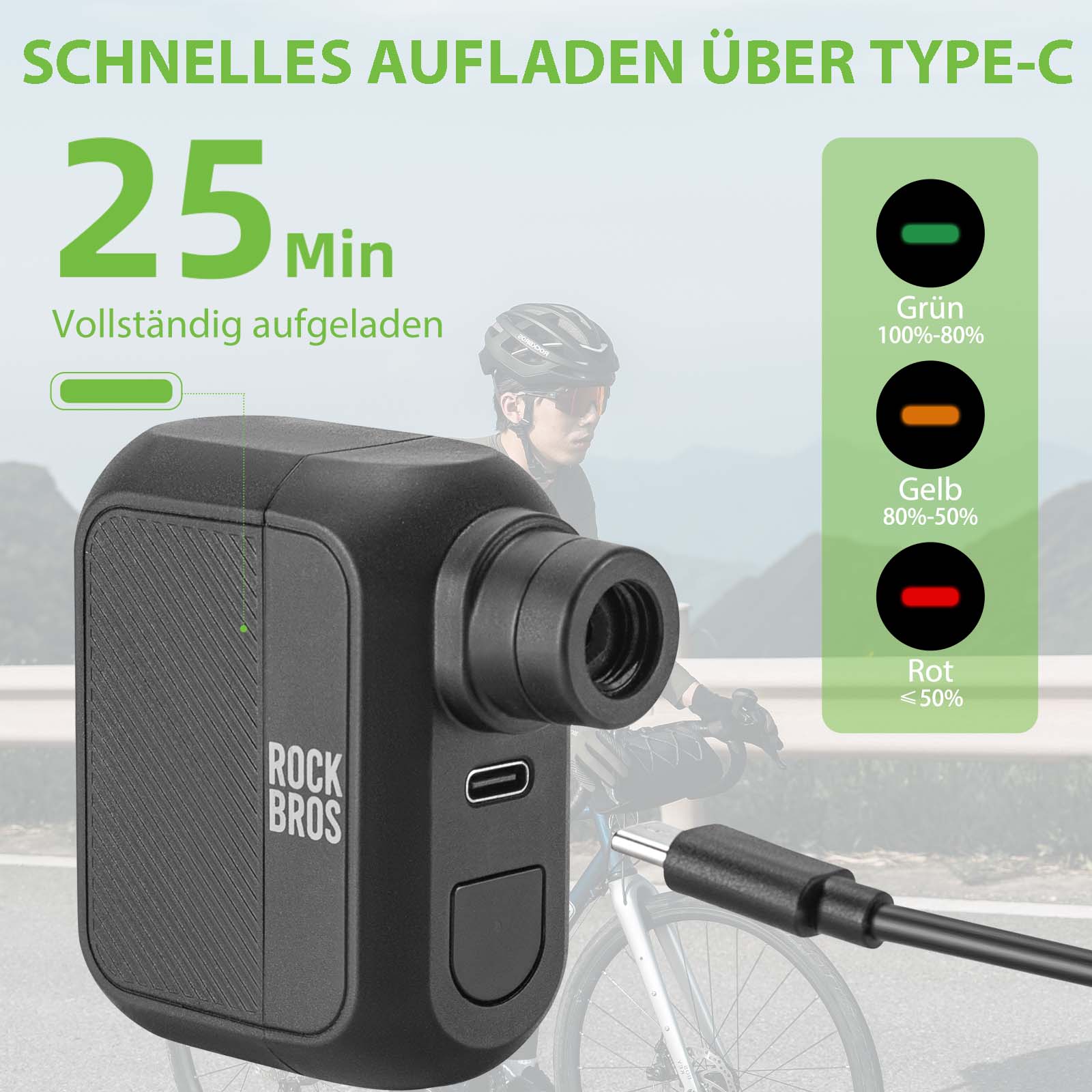 MINI - Elektrische Fahrradpumpe AS110 - Fahrrad Luftpumpen ROCKBROS - EU - NooMii