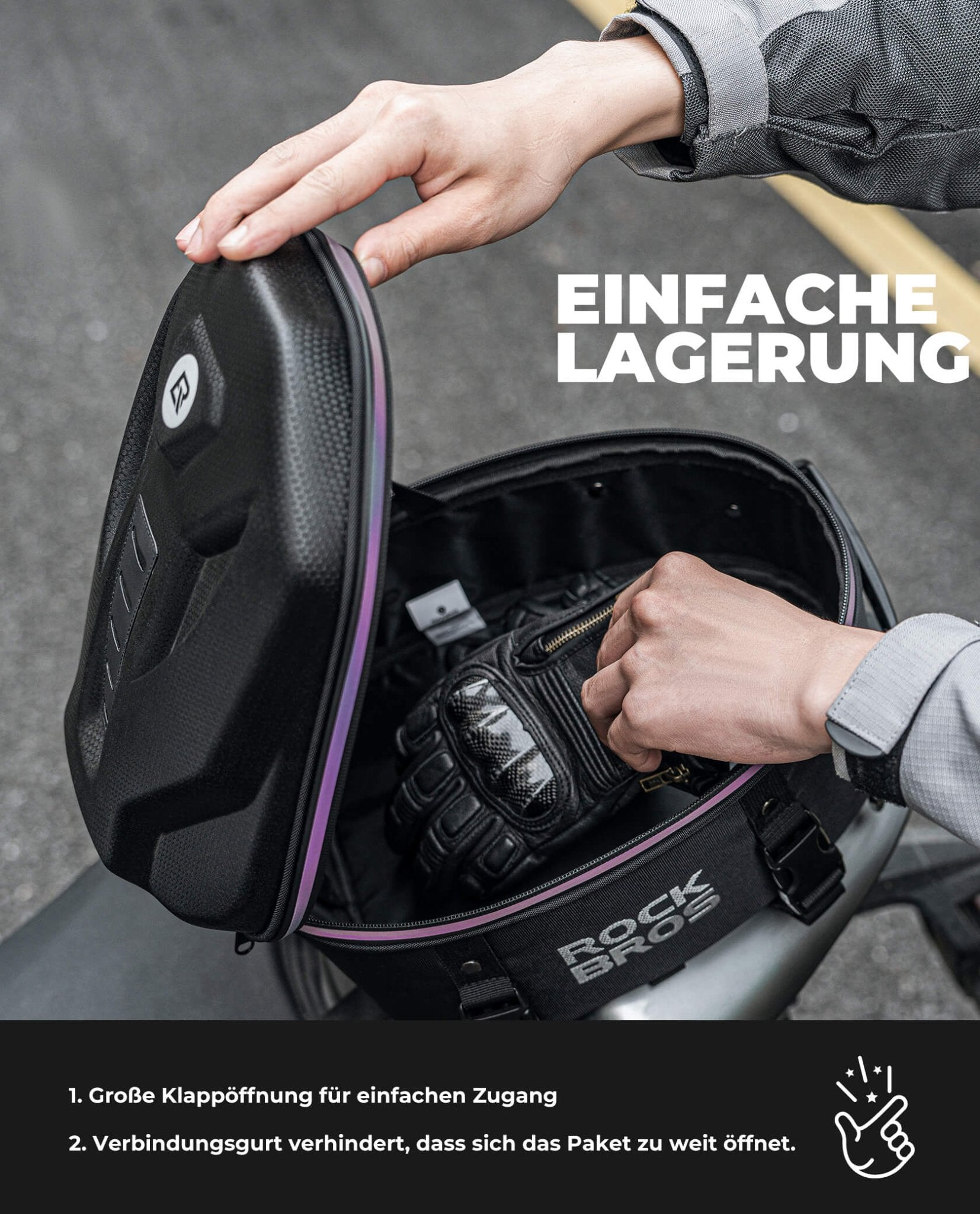 Motorrad Hecktasche Gepäcktasche 12,5L für Rücksitz - Fahrradtaschen ROCKBROS - EU - NooMii