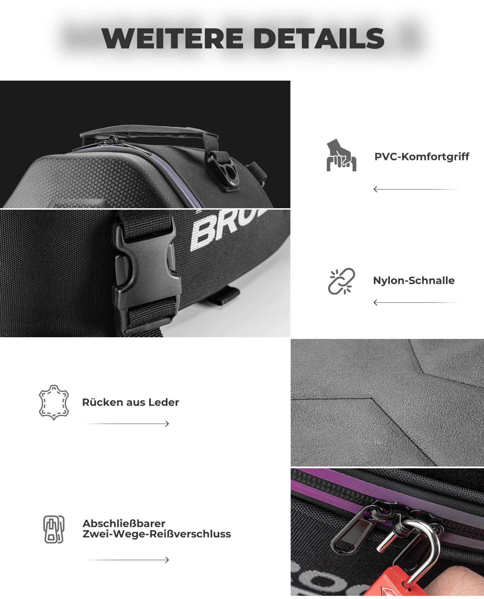 Motorrad Hecktasche Gepäcktasche 12,5L für Rücksitz - Fahrradtaschen ROCKBROS - EU - NooMii