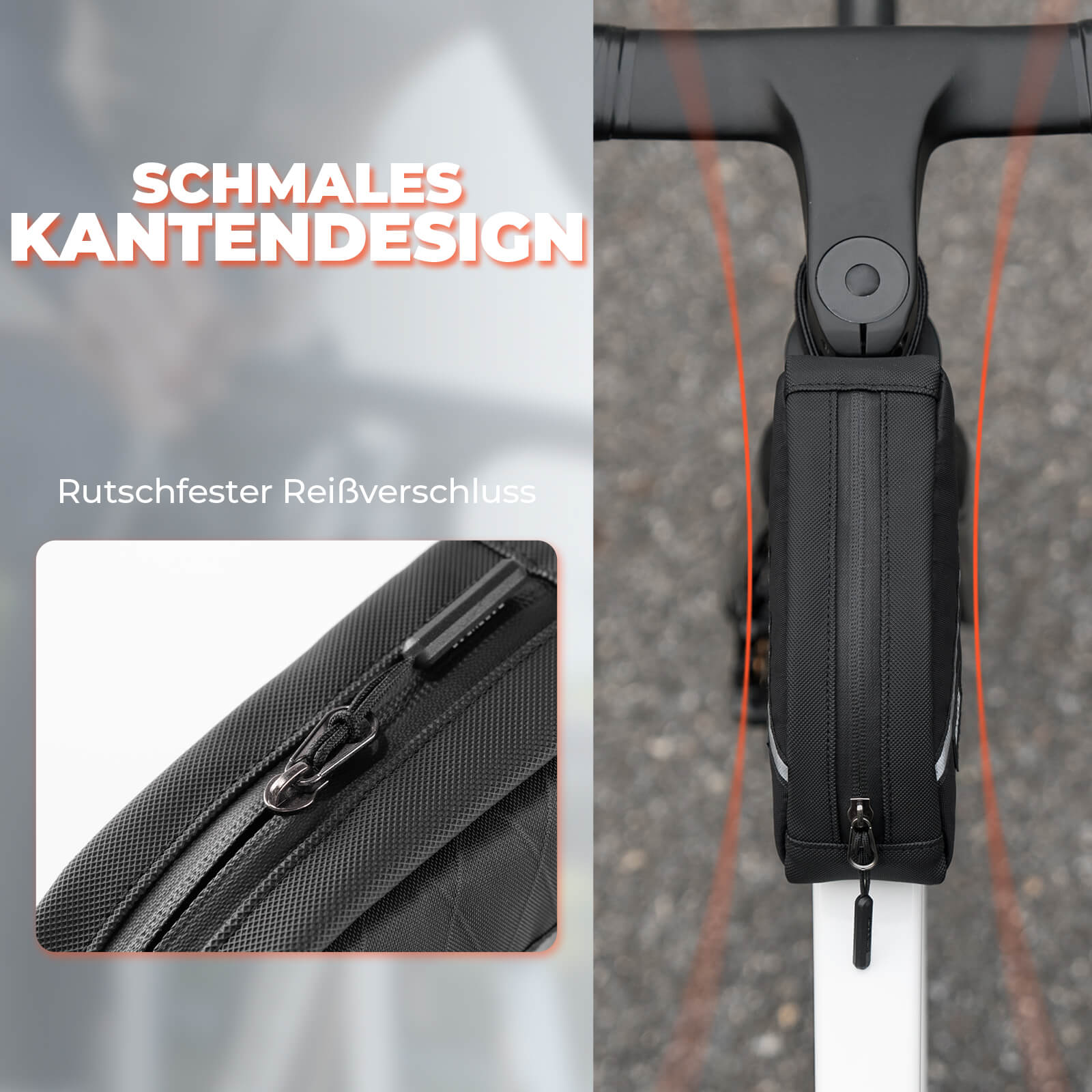 Oberrohrtasche 0,8L Leicht für Klapprad Falträder - Fahrradtaschen ROCKBROS - EU - NooMii